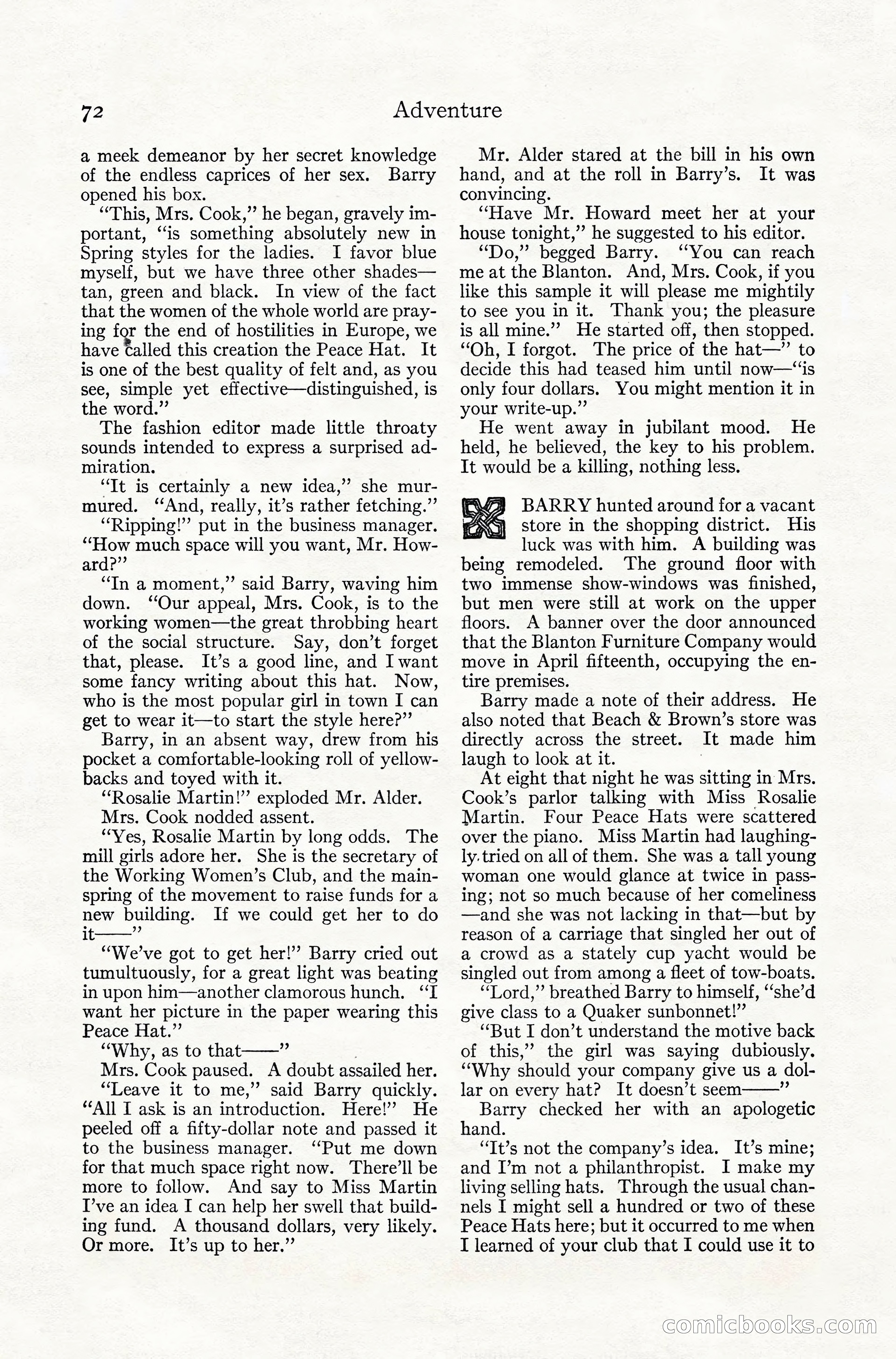 Adventure Magazine, July 1916 — page 74 of 228