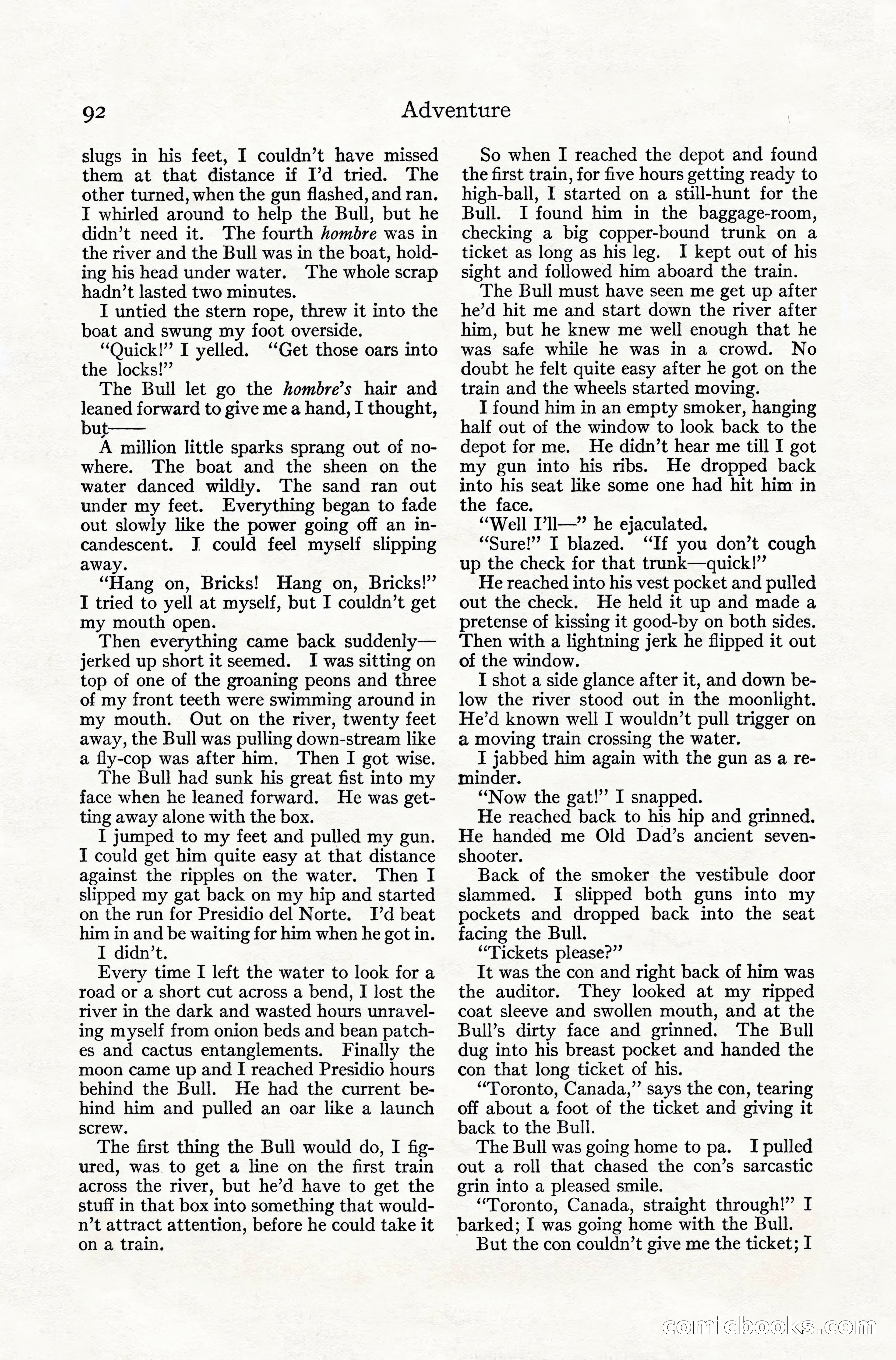 Adventure Magazine, July 1916 — page 94 of 228
