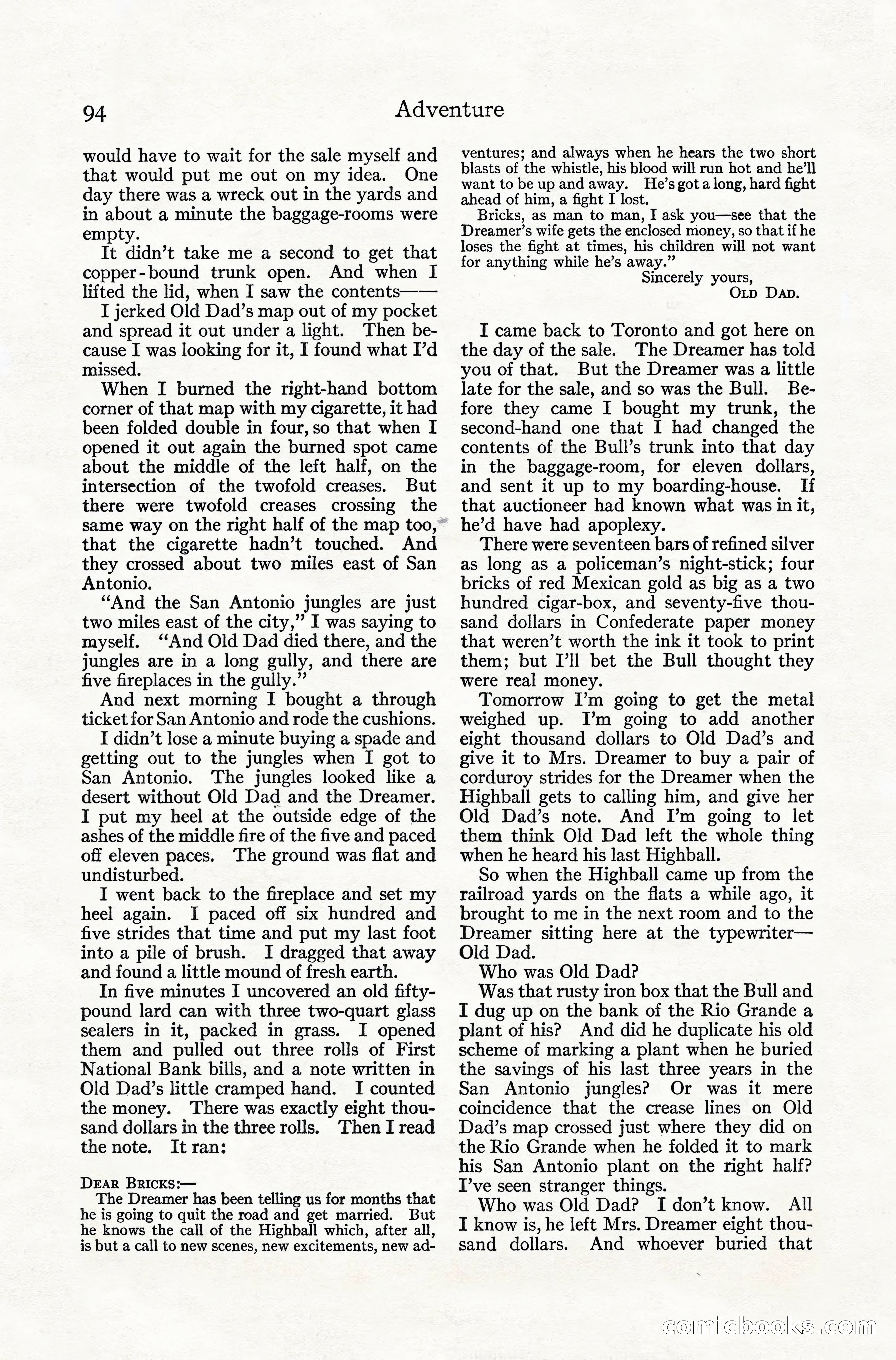 Adventure Magazine, July 1916 — page 96 of 228
