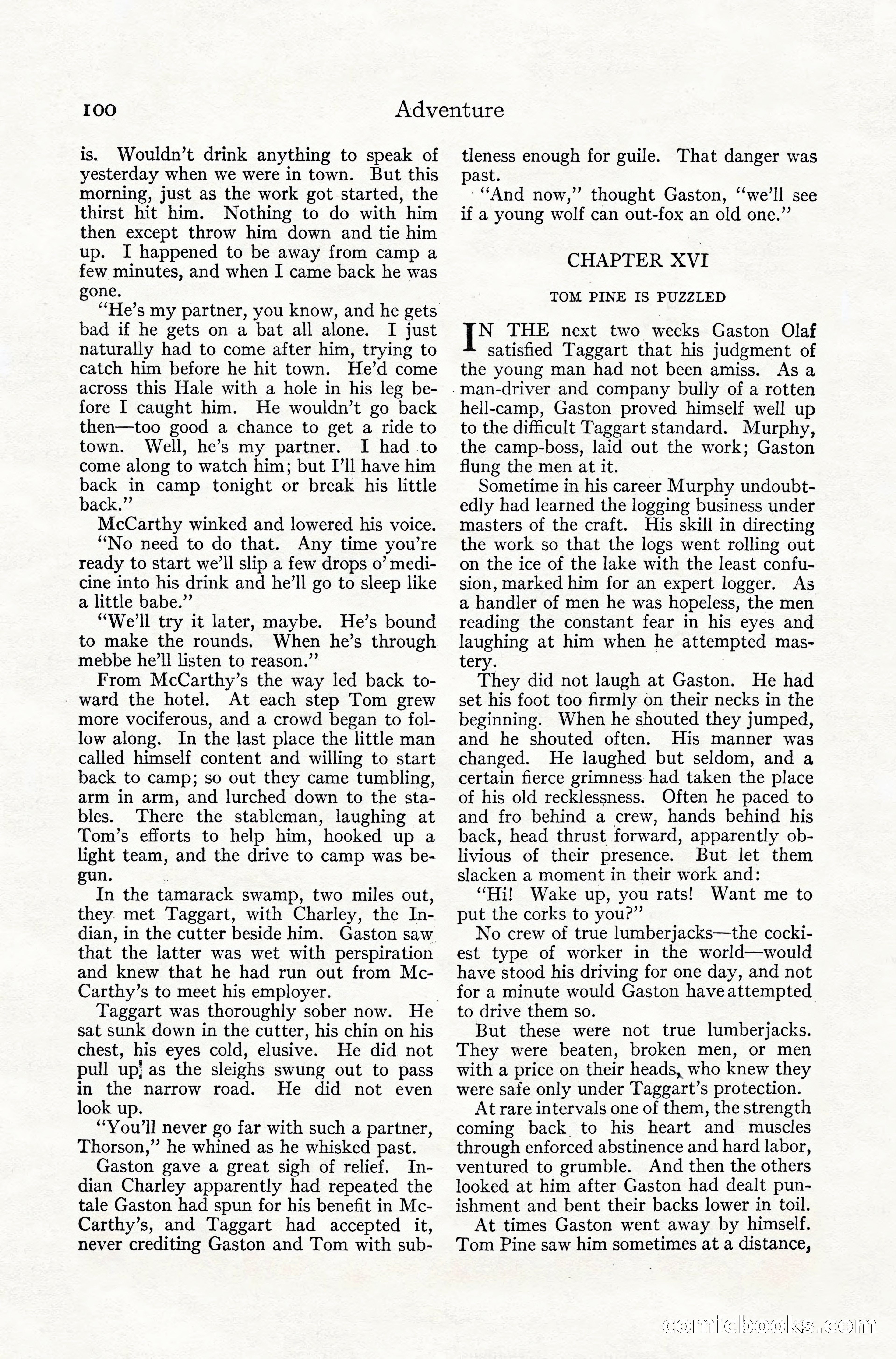 Adventure Magazine, July 1916 — page 102 of 228