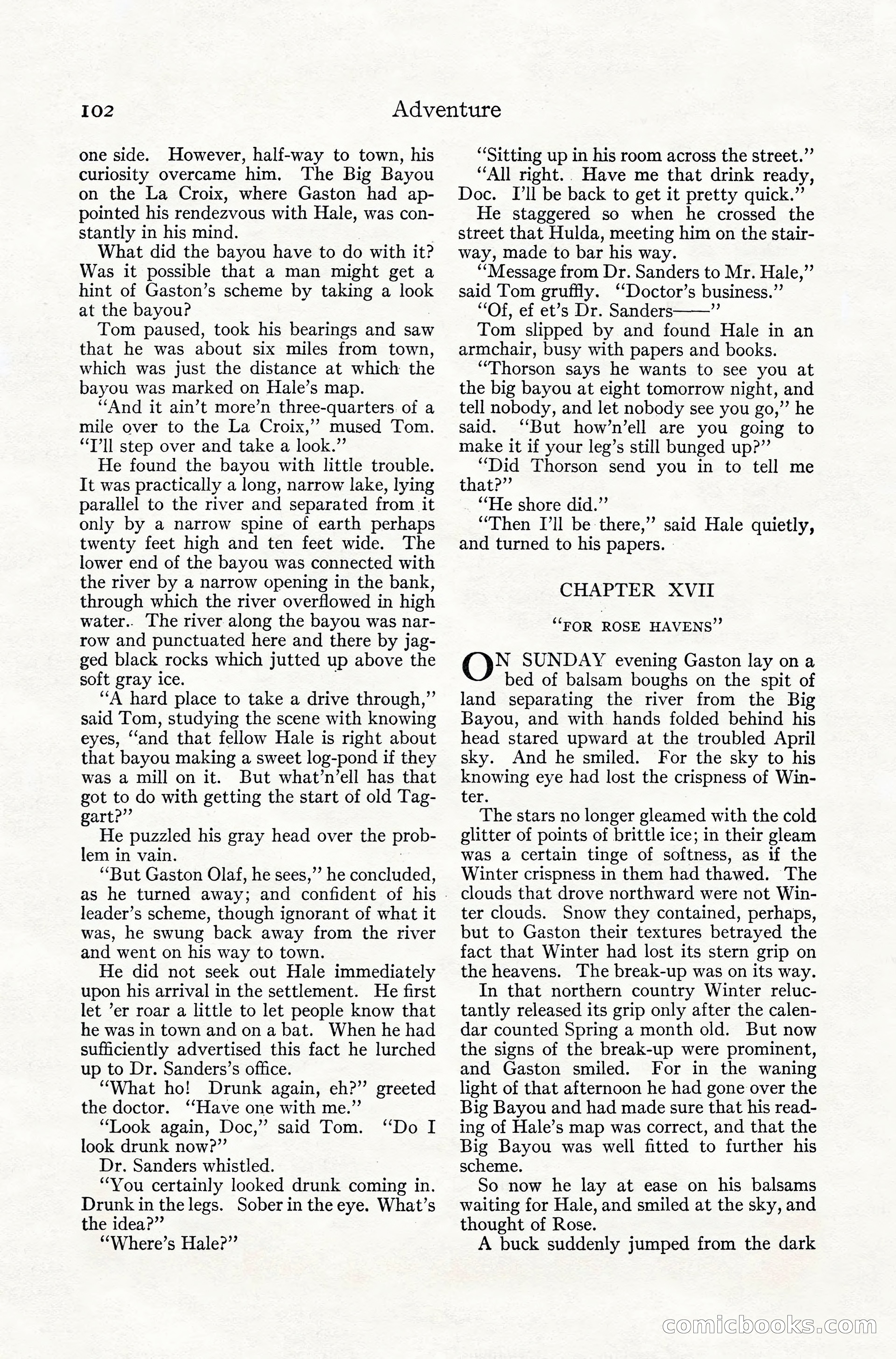 Adventure Magazine, July 1916 — page 104 of 228