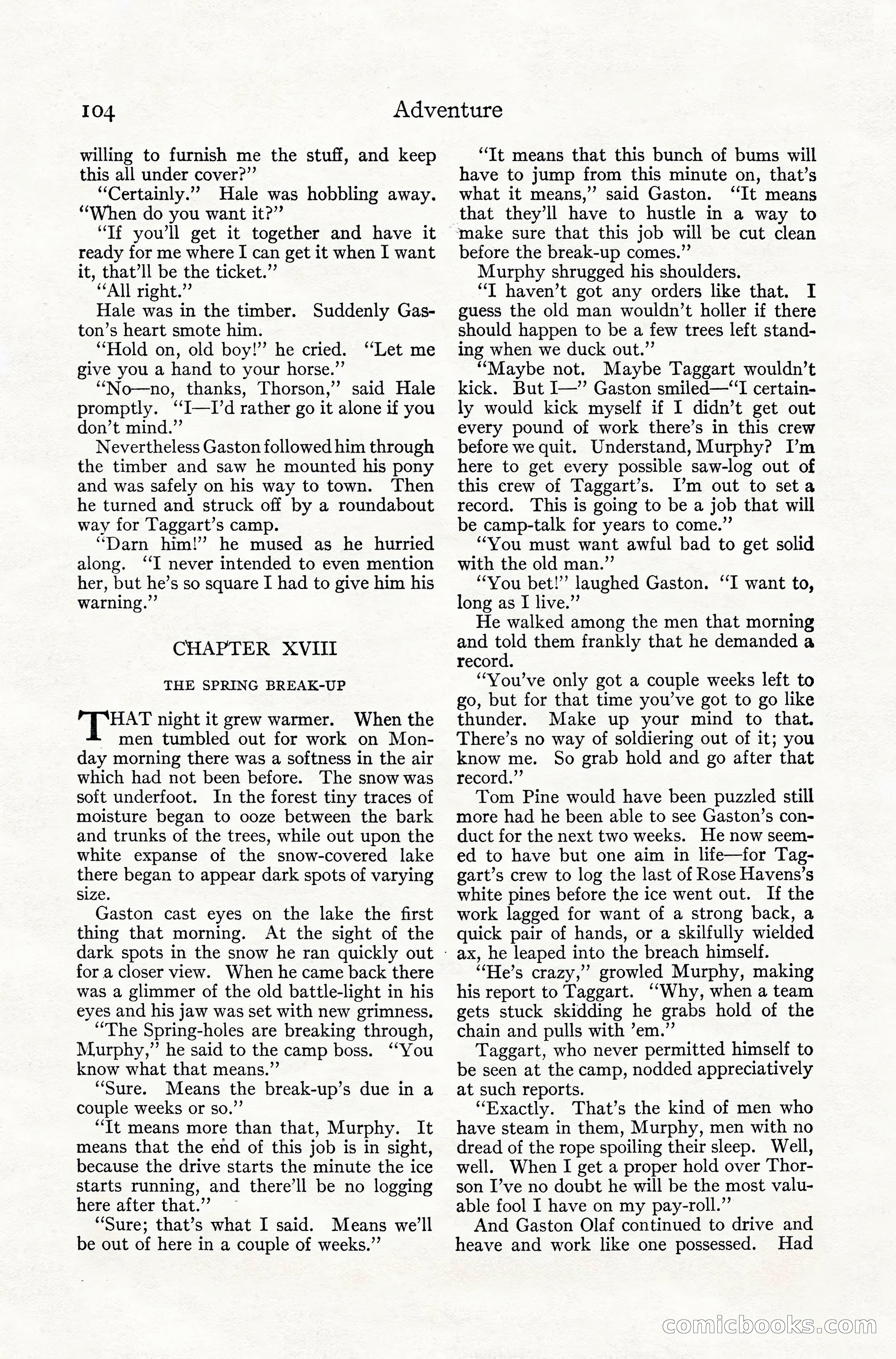 Adventure Magazine, July 1916 — page 106 of 228