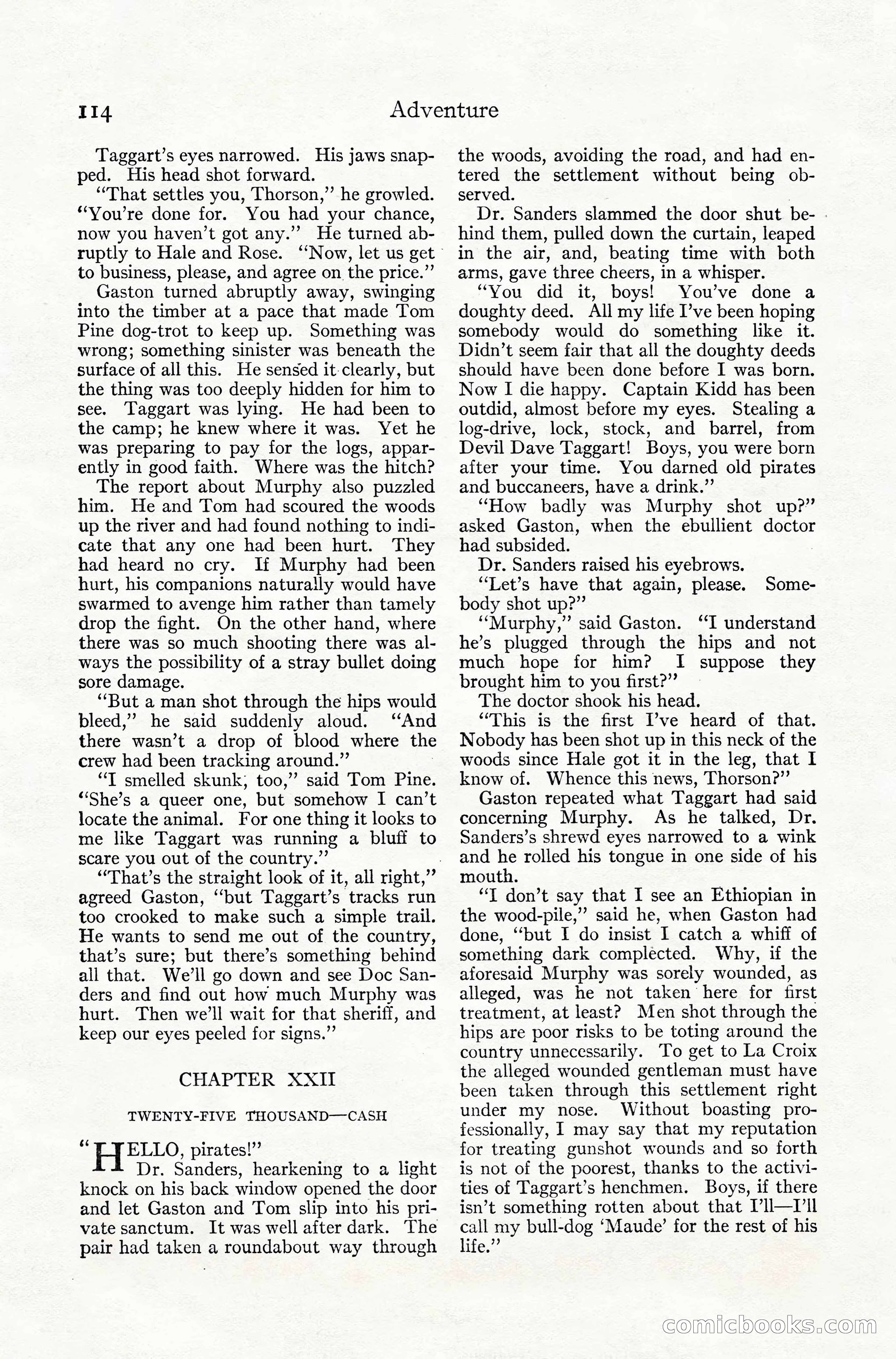 Adventure Magazine, July 1916 — page 116 of 228