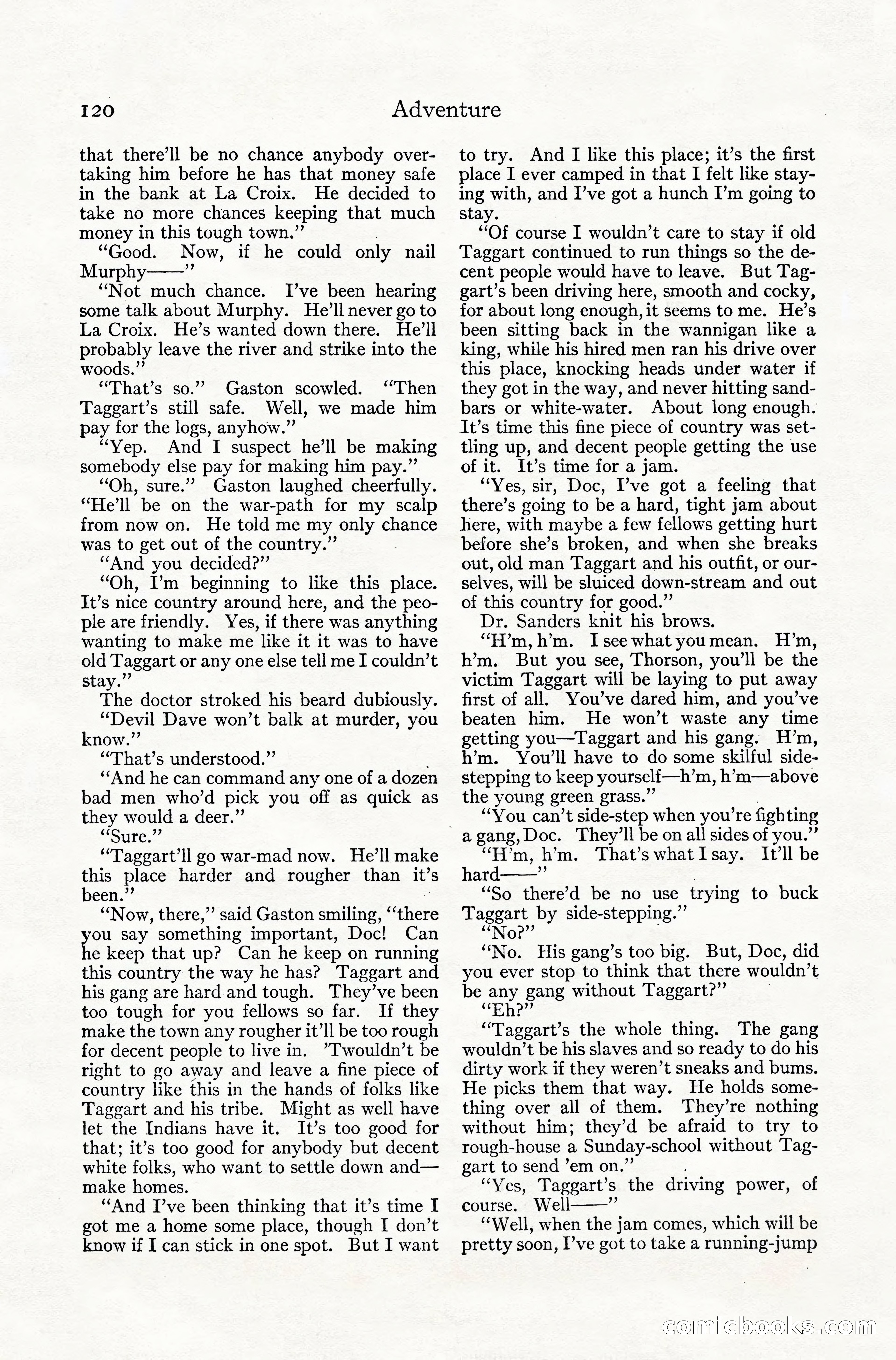 Adventure Magazine, July 1916 — page 122 of 228