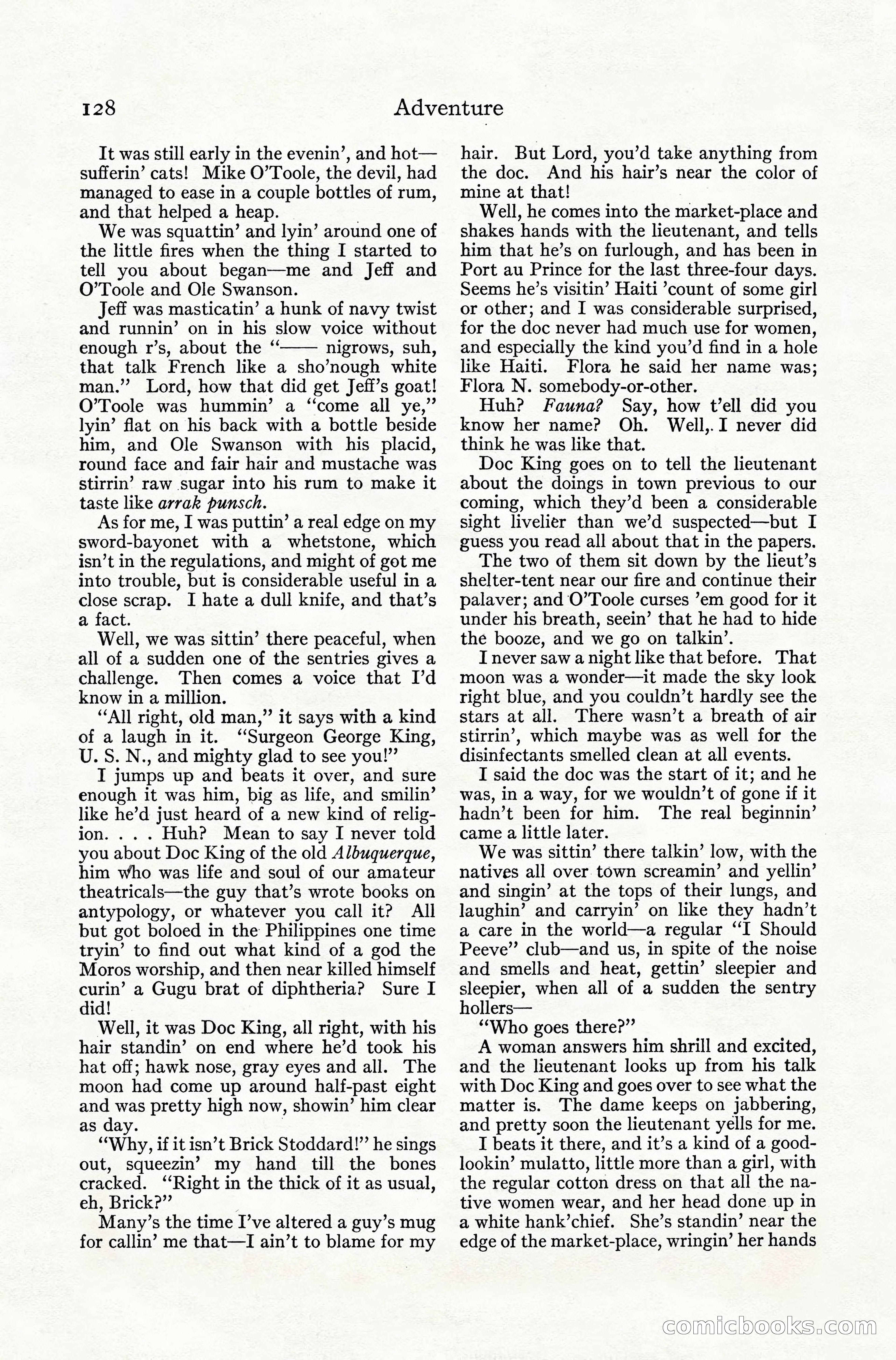 Adventure Magazine, July 1916 — page 130 of 228