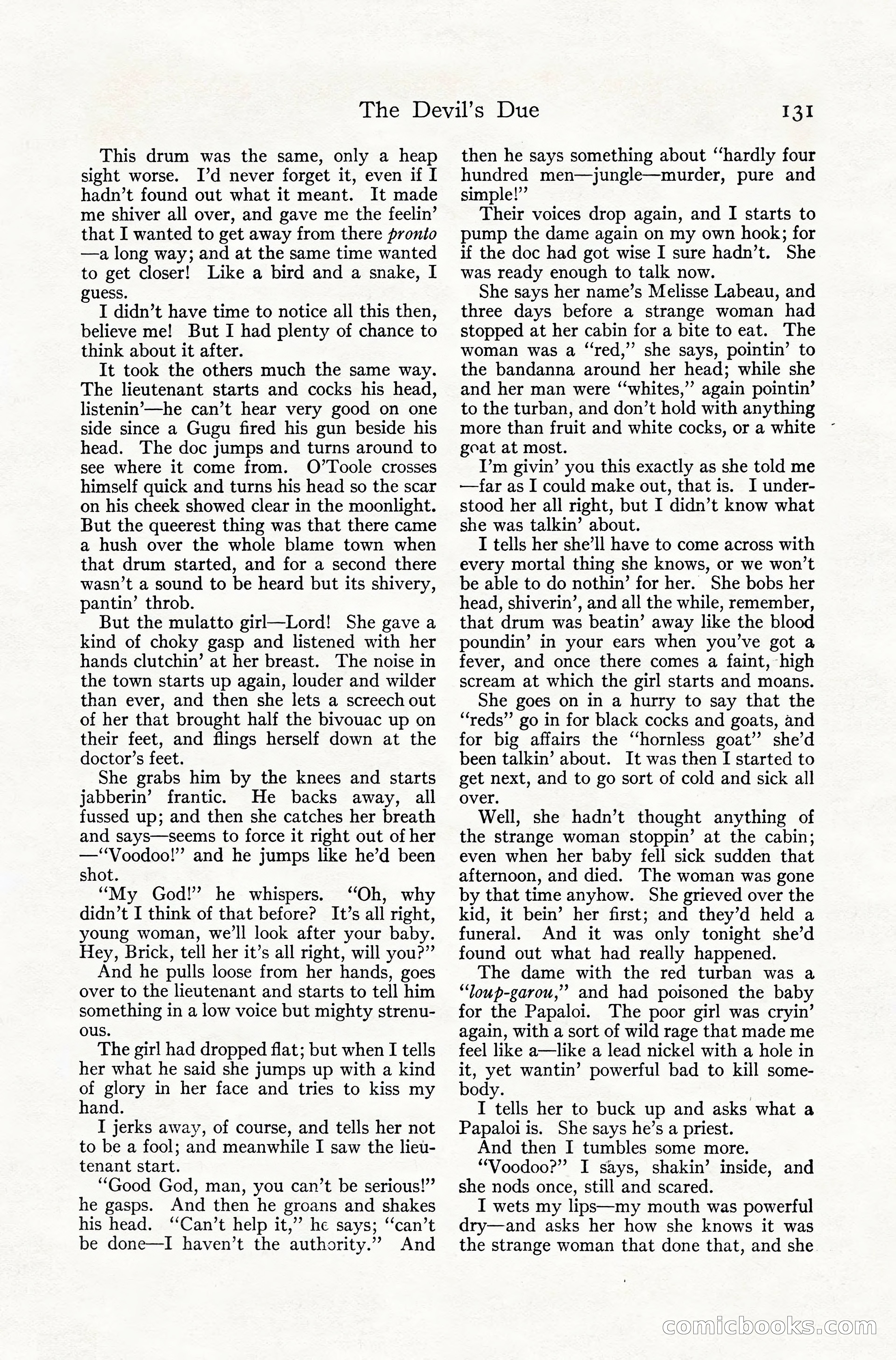 Adventure Magazine, July 1916 — page 133 of 228