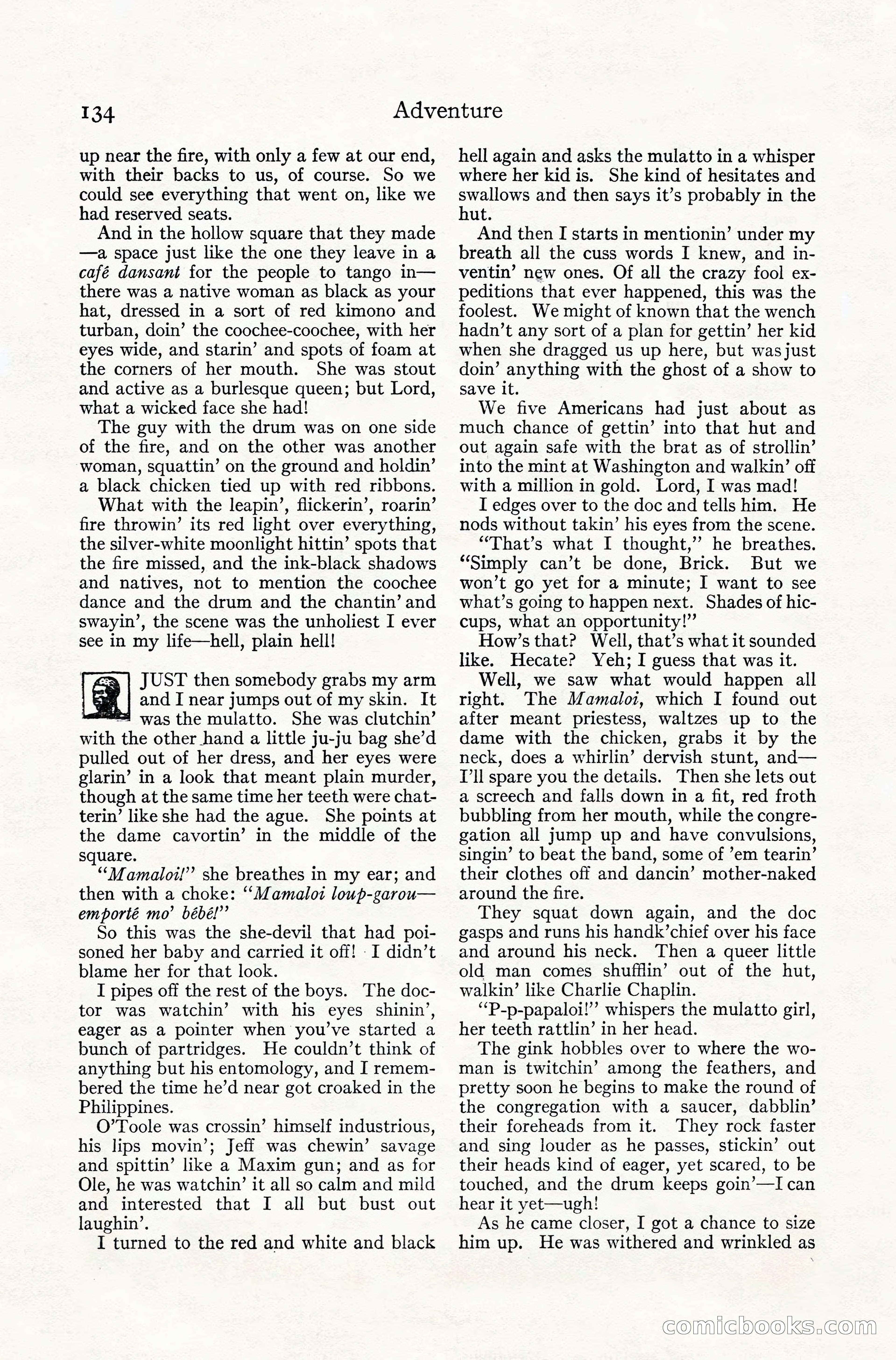 Adventure Magazine, July 1916 — page 136 of 228