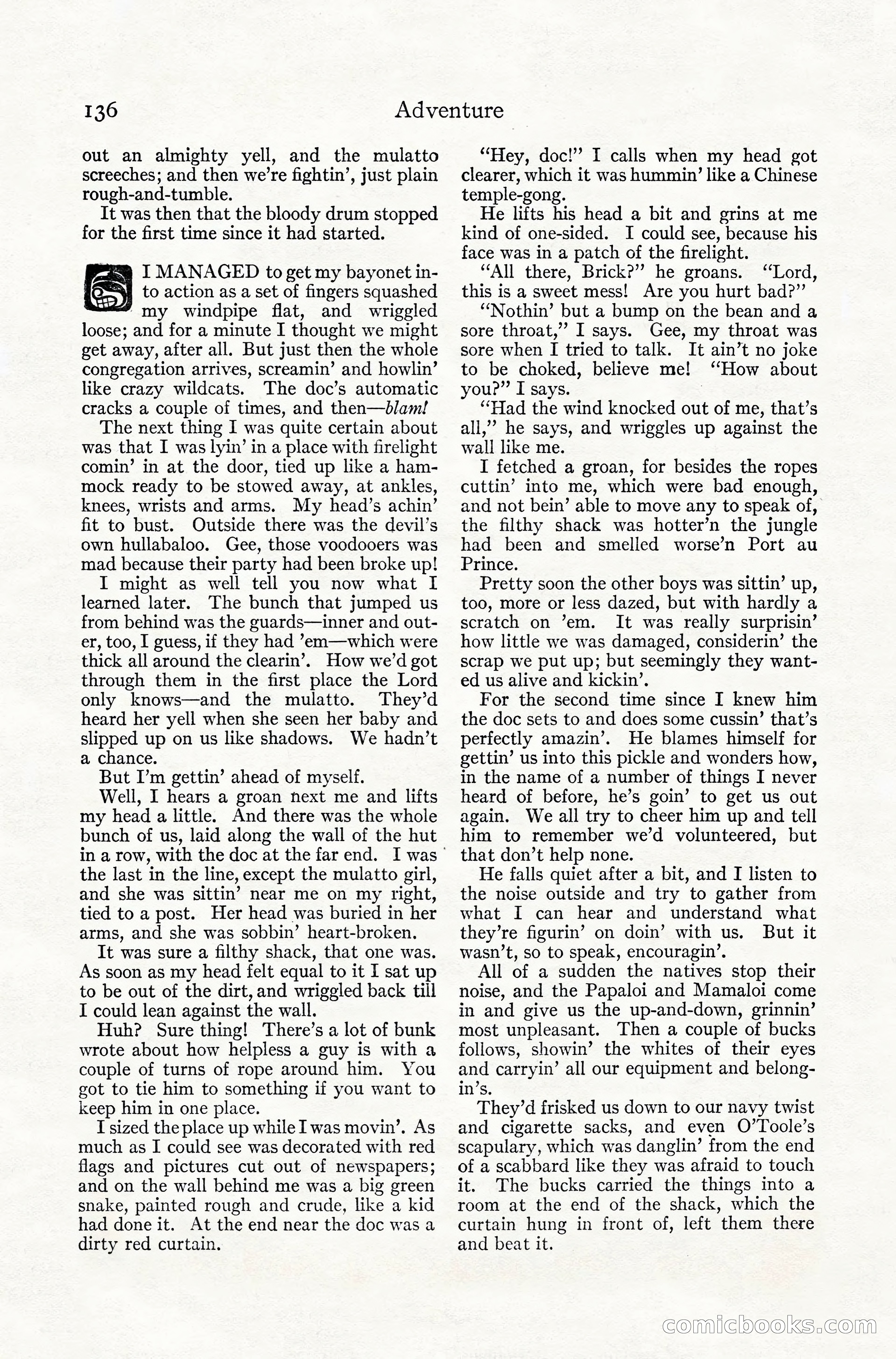 Adventure Magazine, July 1916 — page 138 of 228