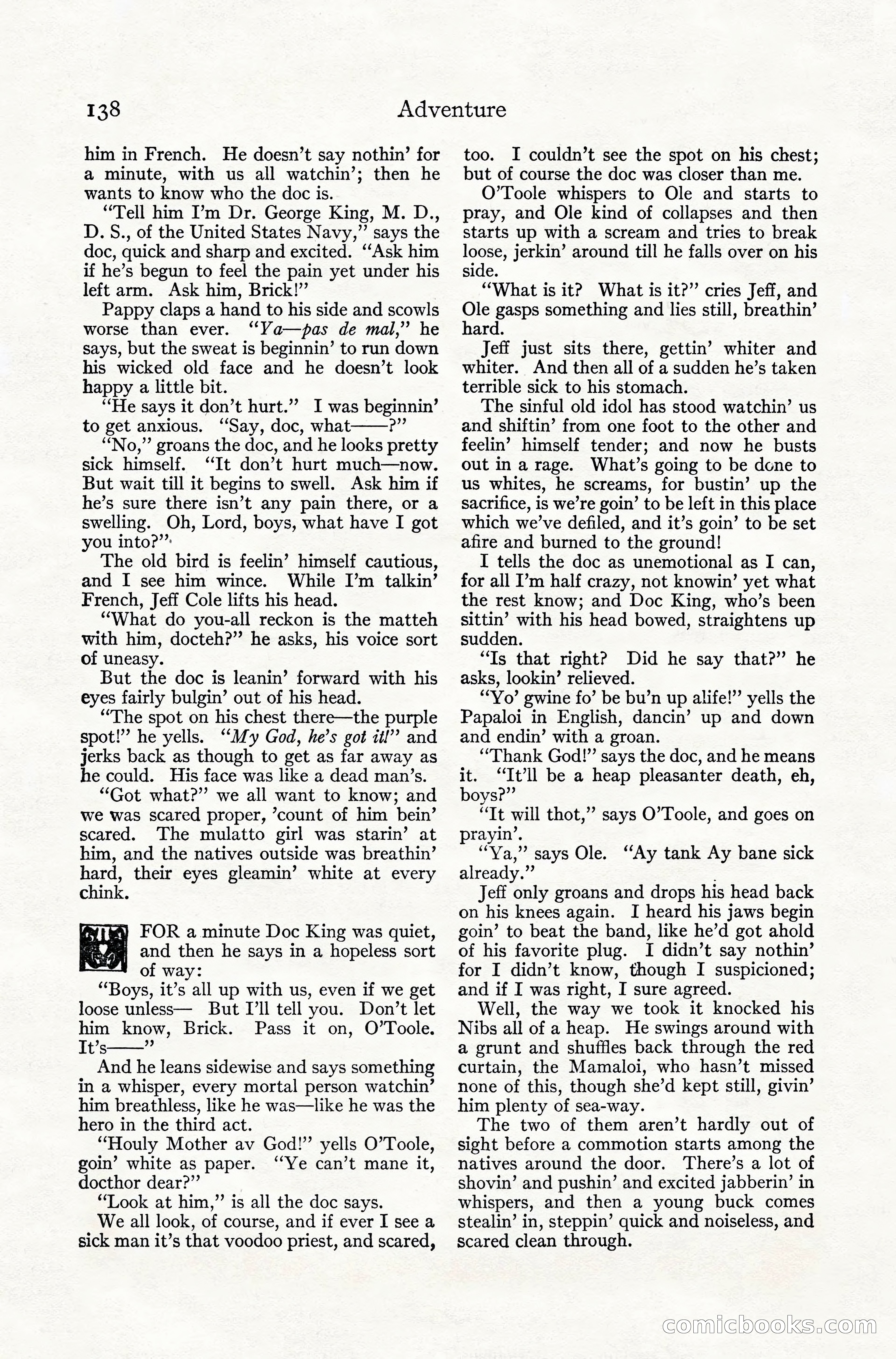 Adventure Magazine, July 1916 — page 140 of 228