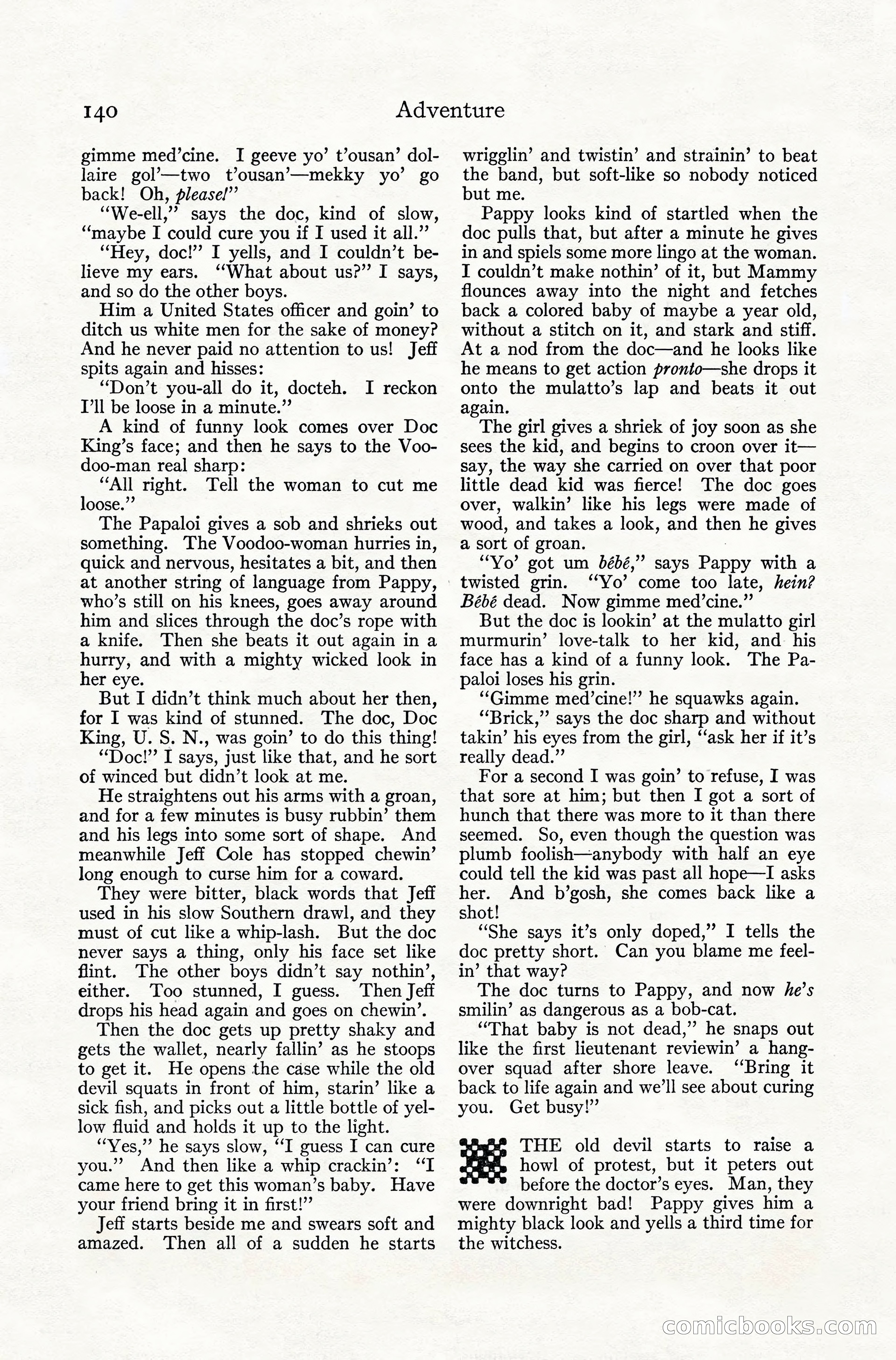 Adventure Magazine, July 1916 — page 142 of 228