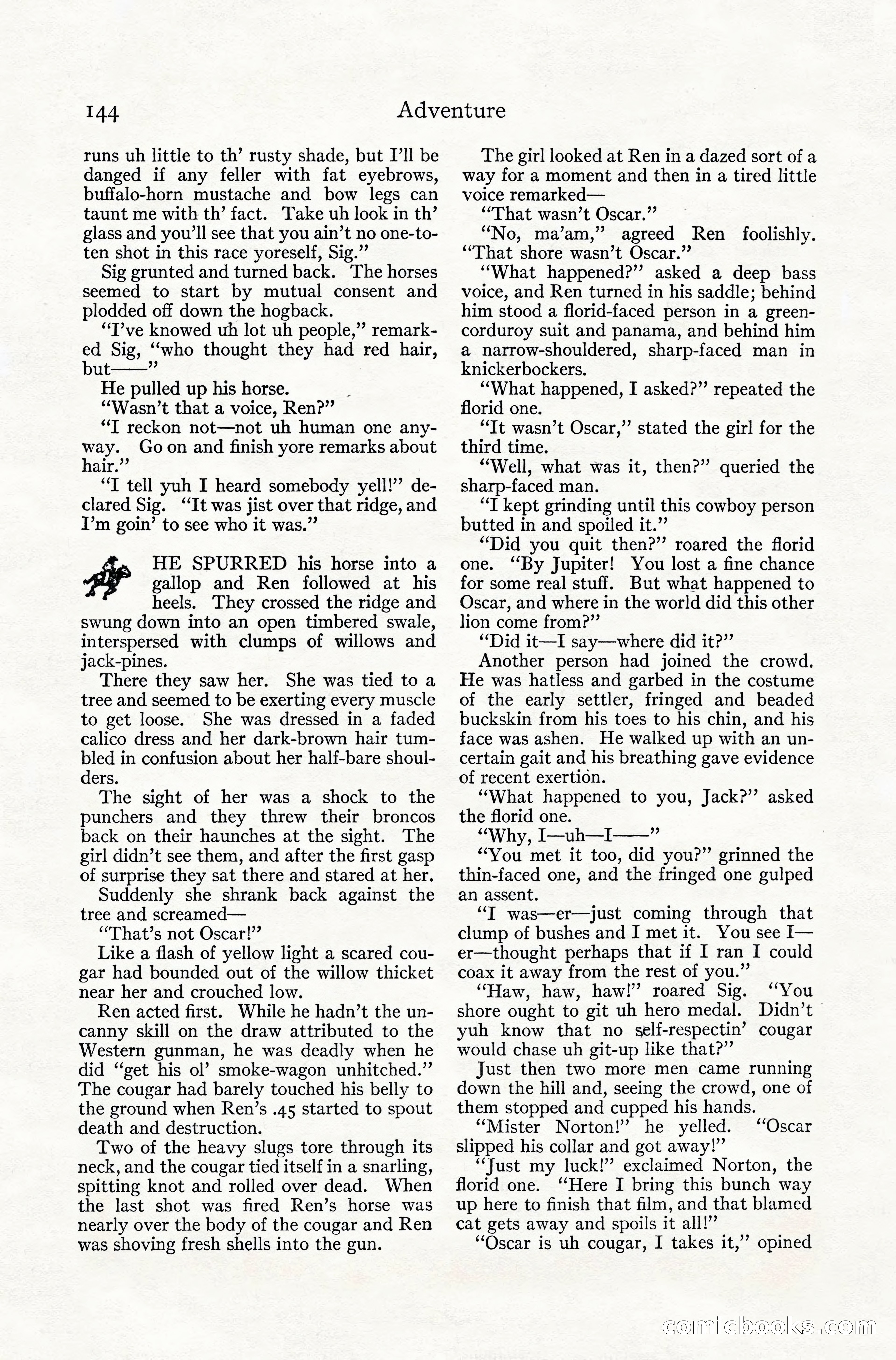 Adventure Magazine, July 1916 — page 146 of 228