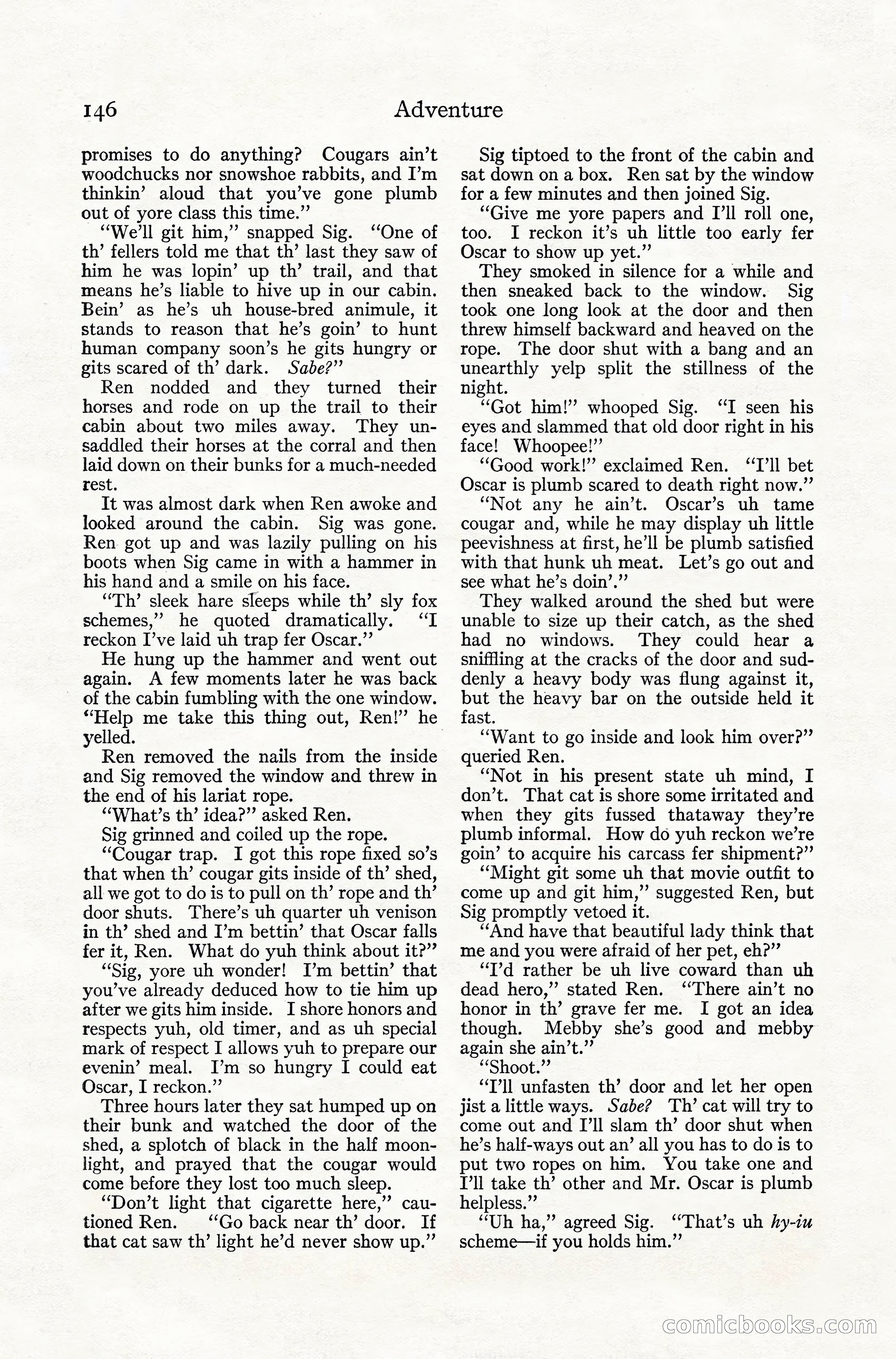 Adventure Magazine, July 1916 — page 148 of 228