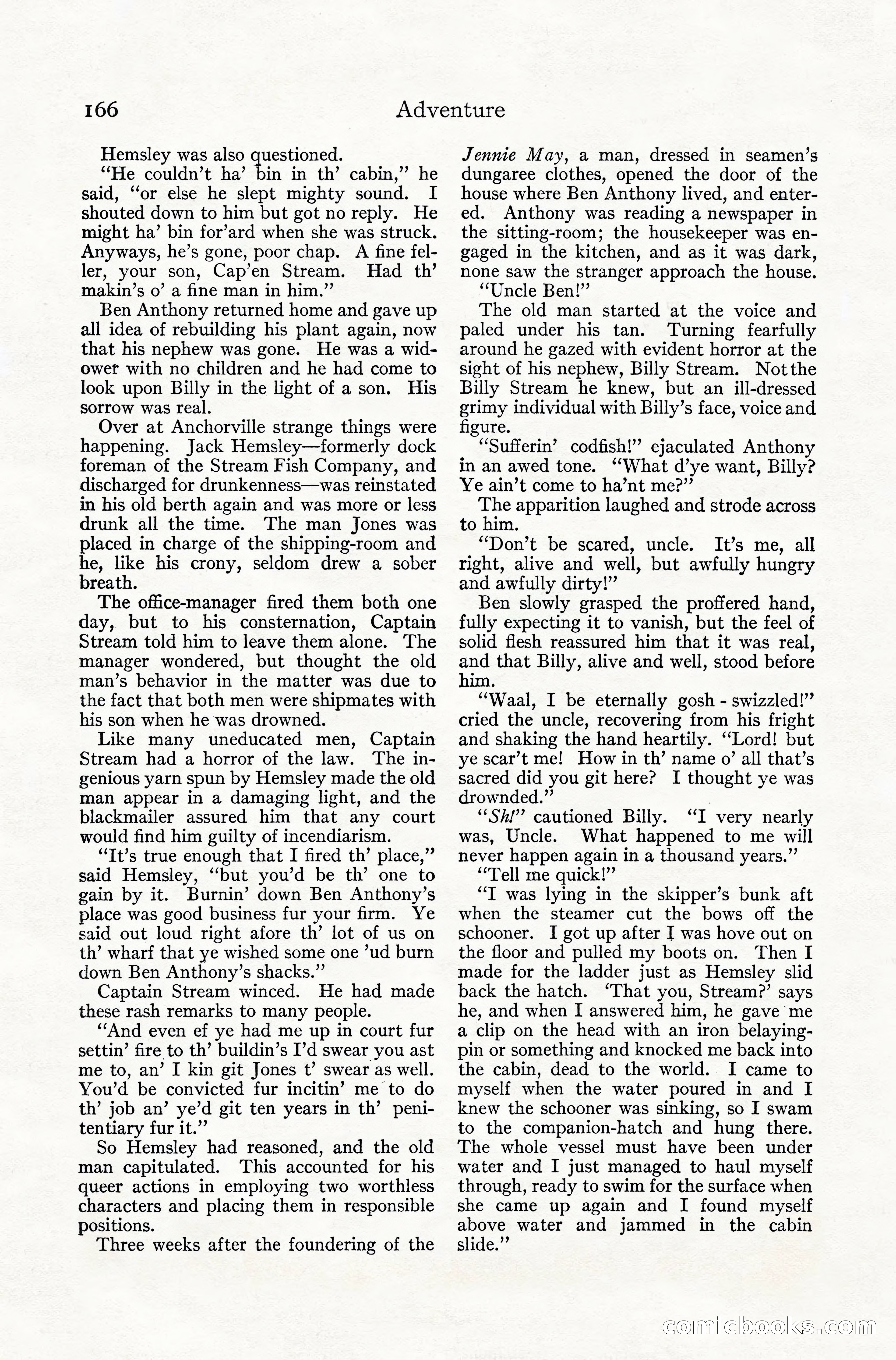 Adventure Magazine, July 1916 — page 168 of 228
