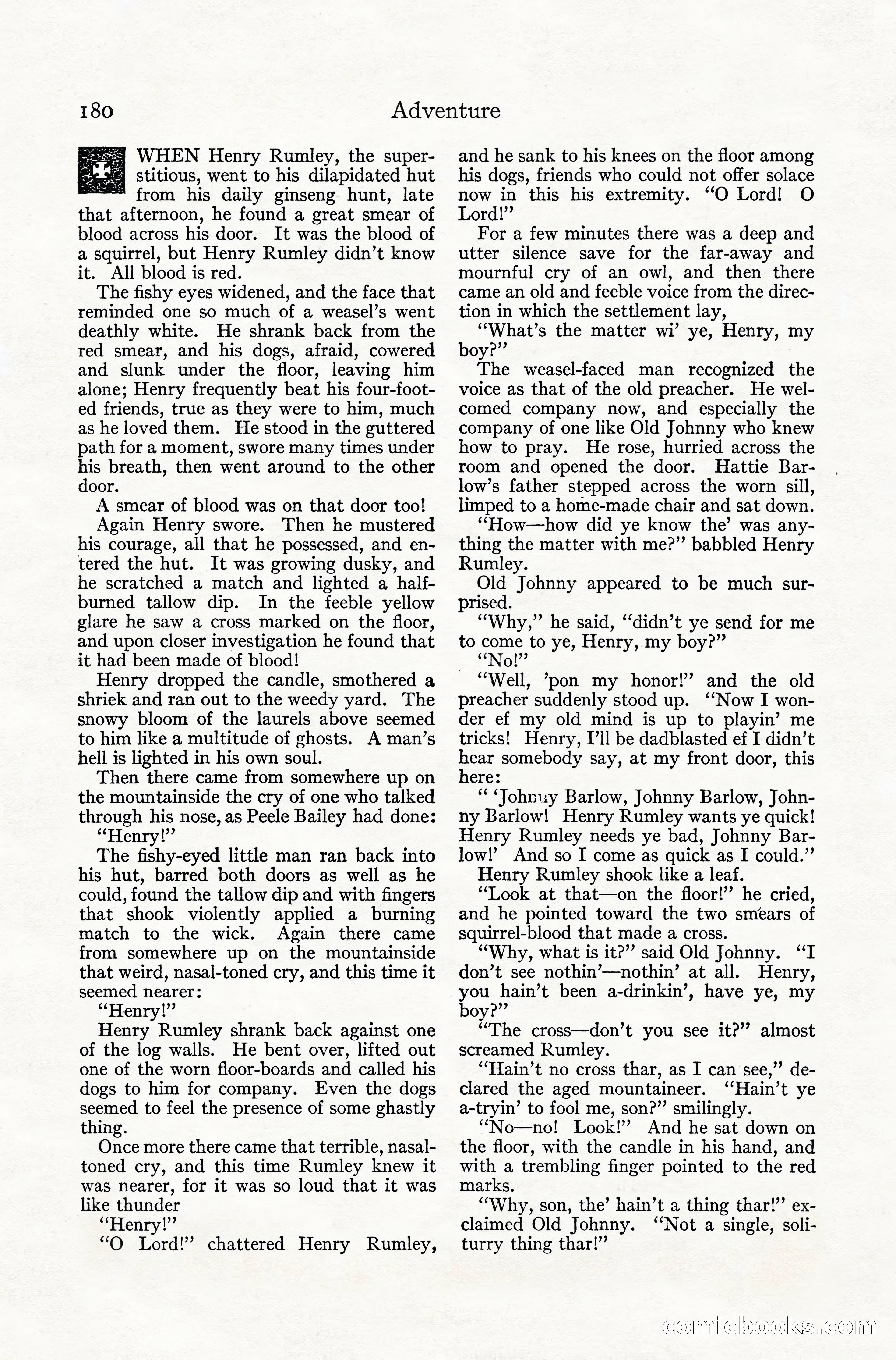 Adventure Magazine, July 1916 — page 182 of 228
