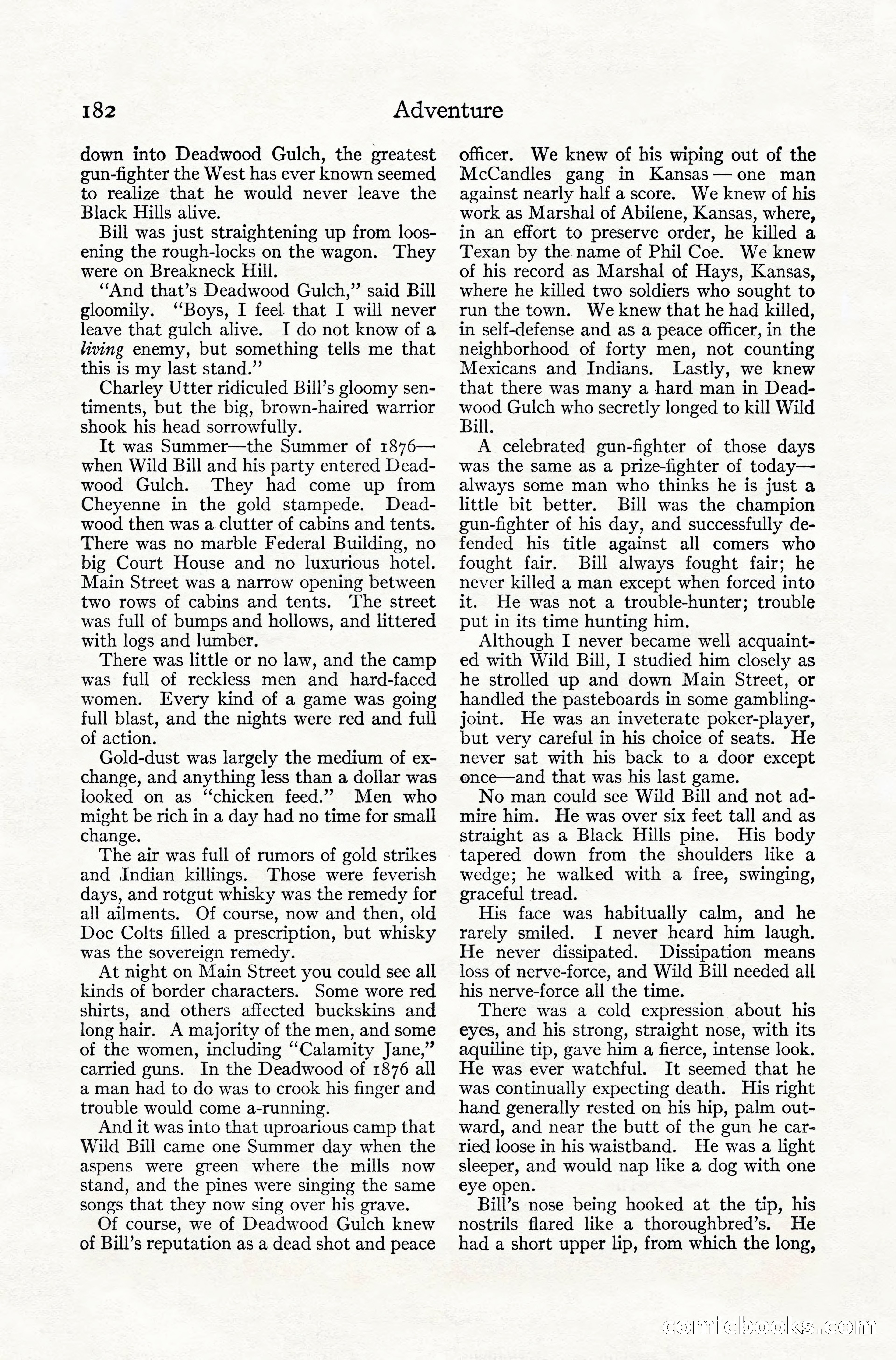 Adventure Magazine, July 1916 — page 184 of 228