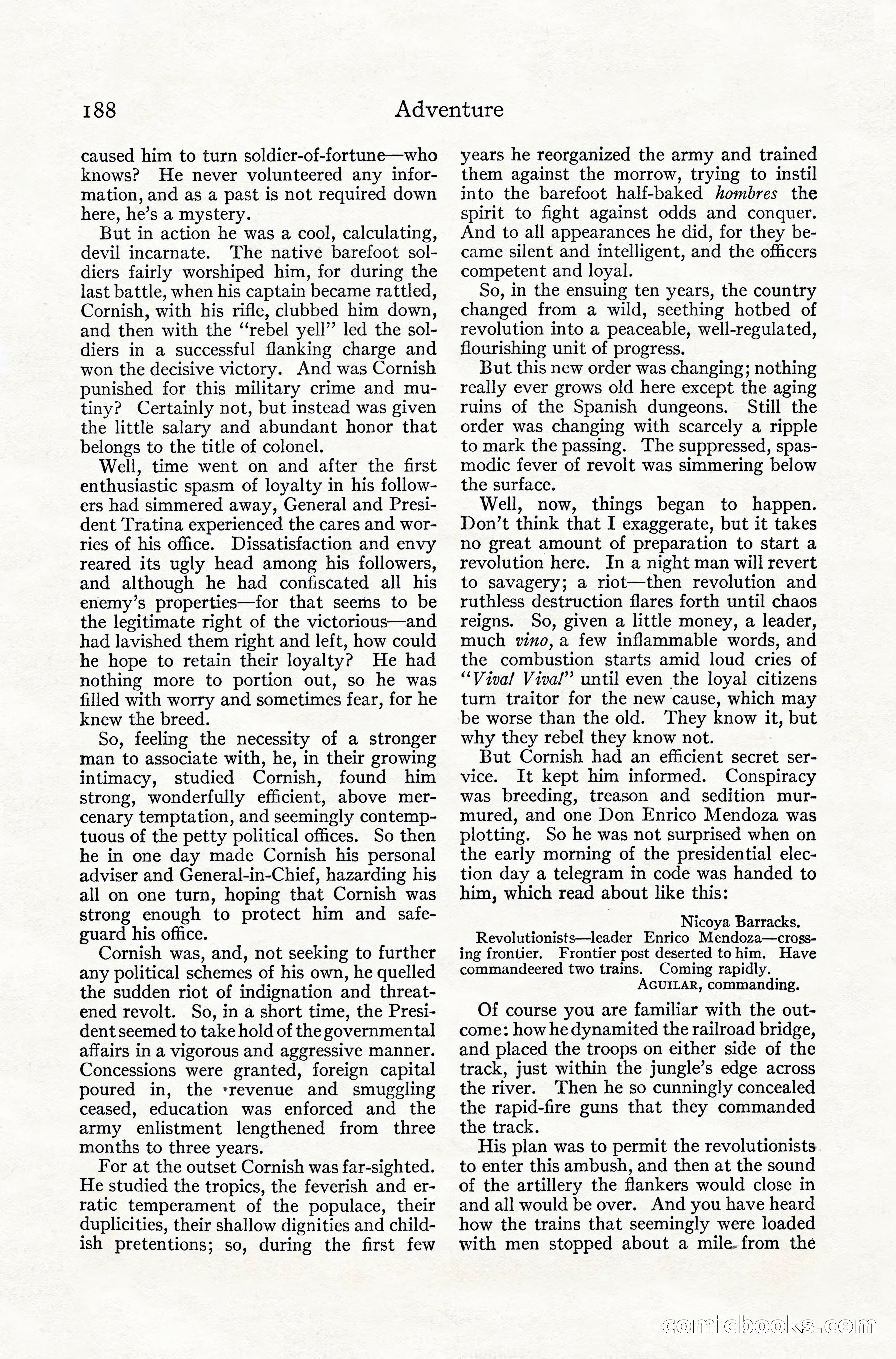 Adventure Magazine, July 1916 — page 190 of 228