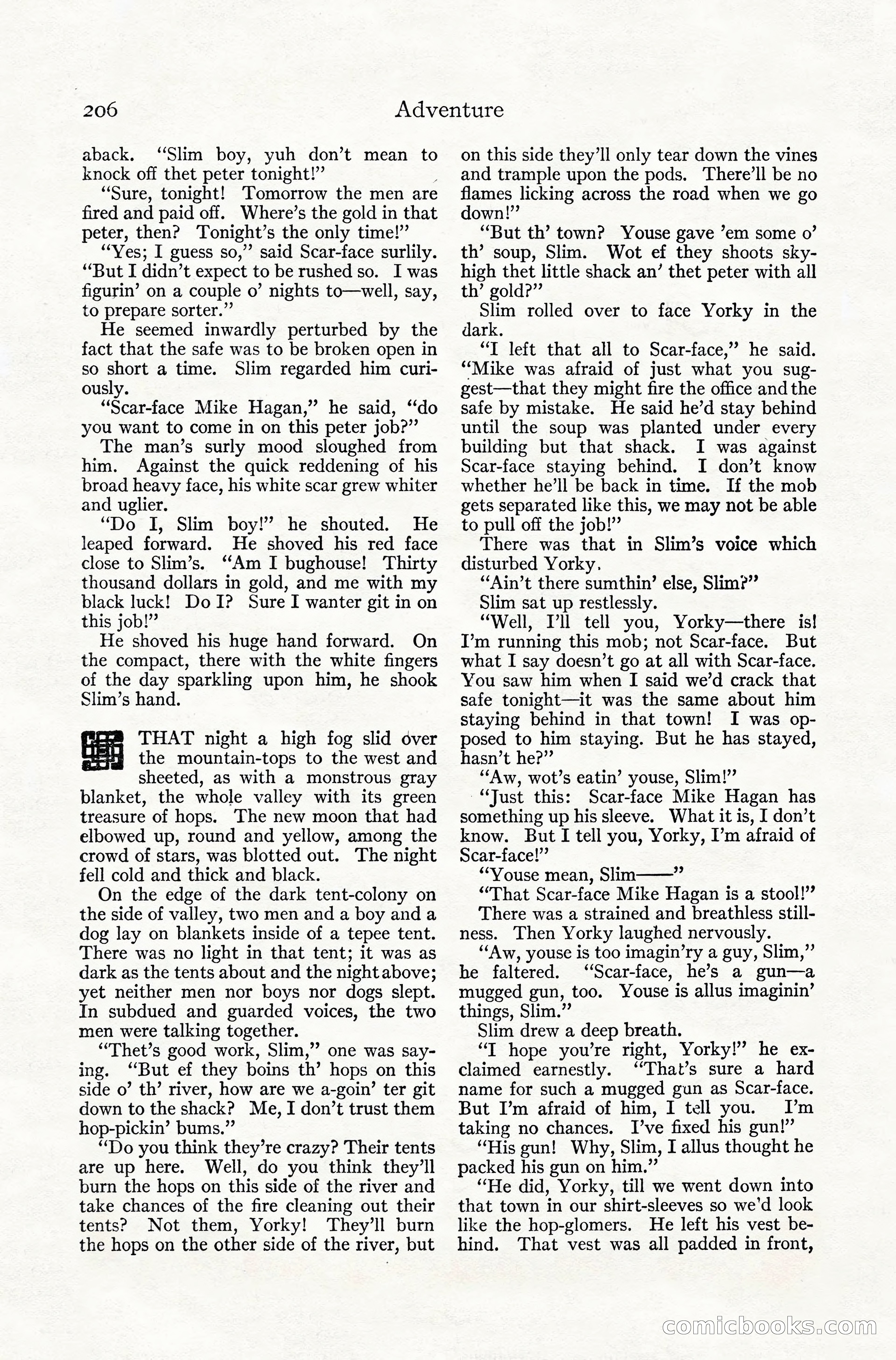 Adventure Magazine, July 1916 — page 208 of 228