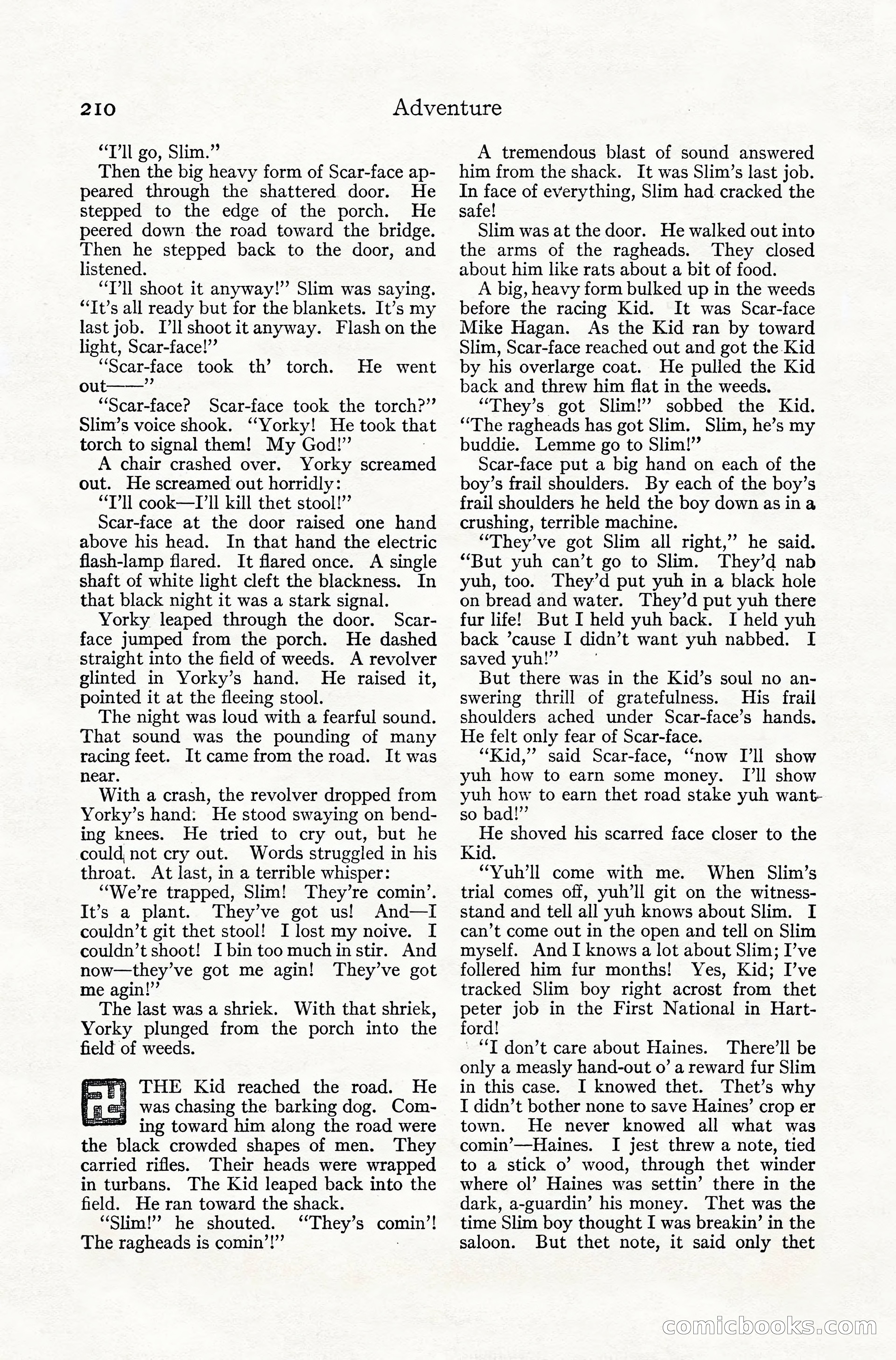 Adventure Magazine, July 1916 — page 212 of 228