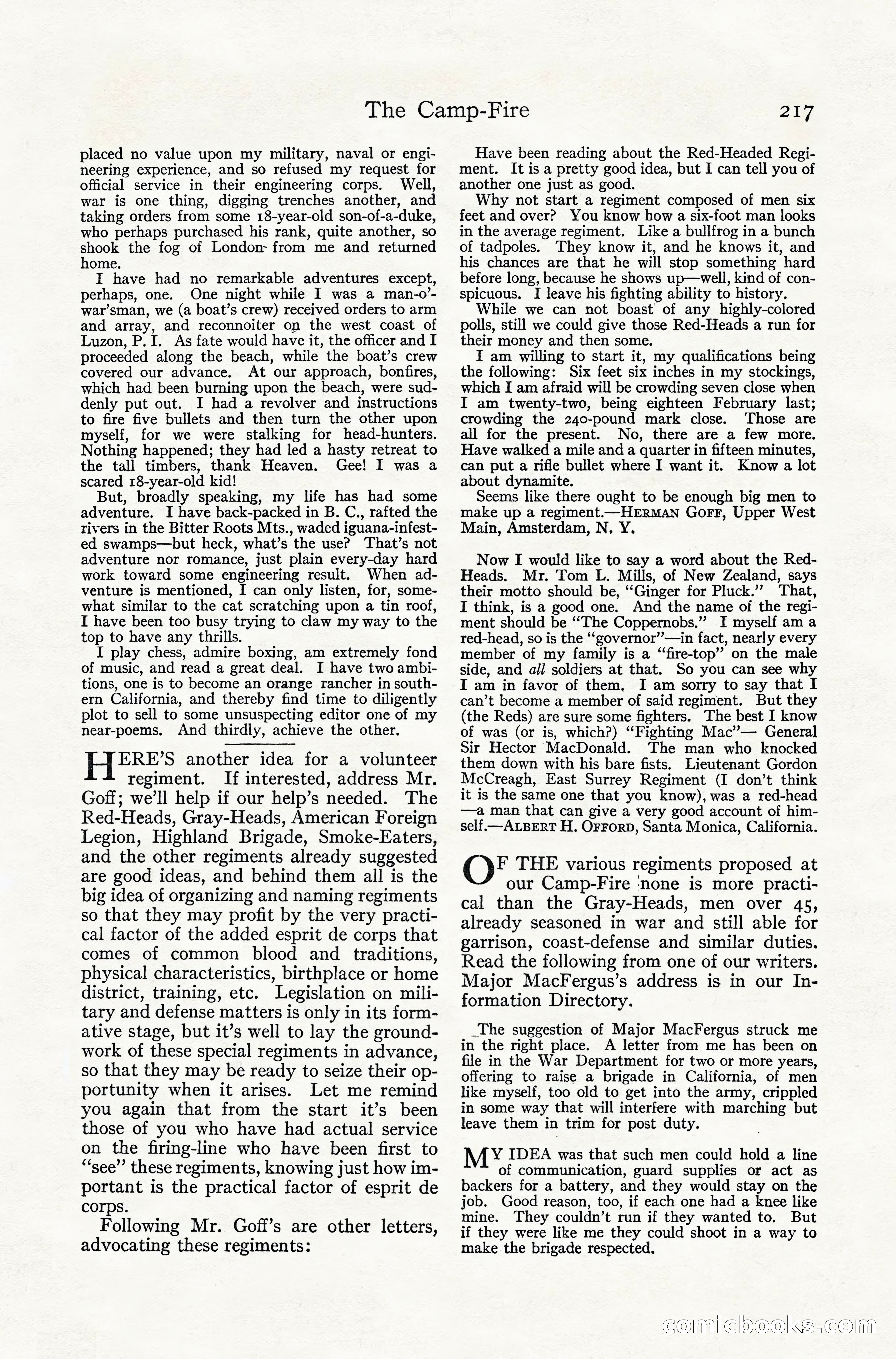 Adventure Magazine, July 1916 — page 219 of 228