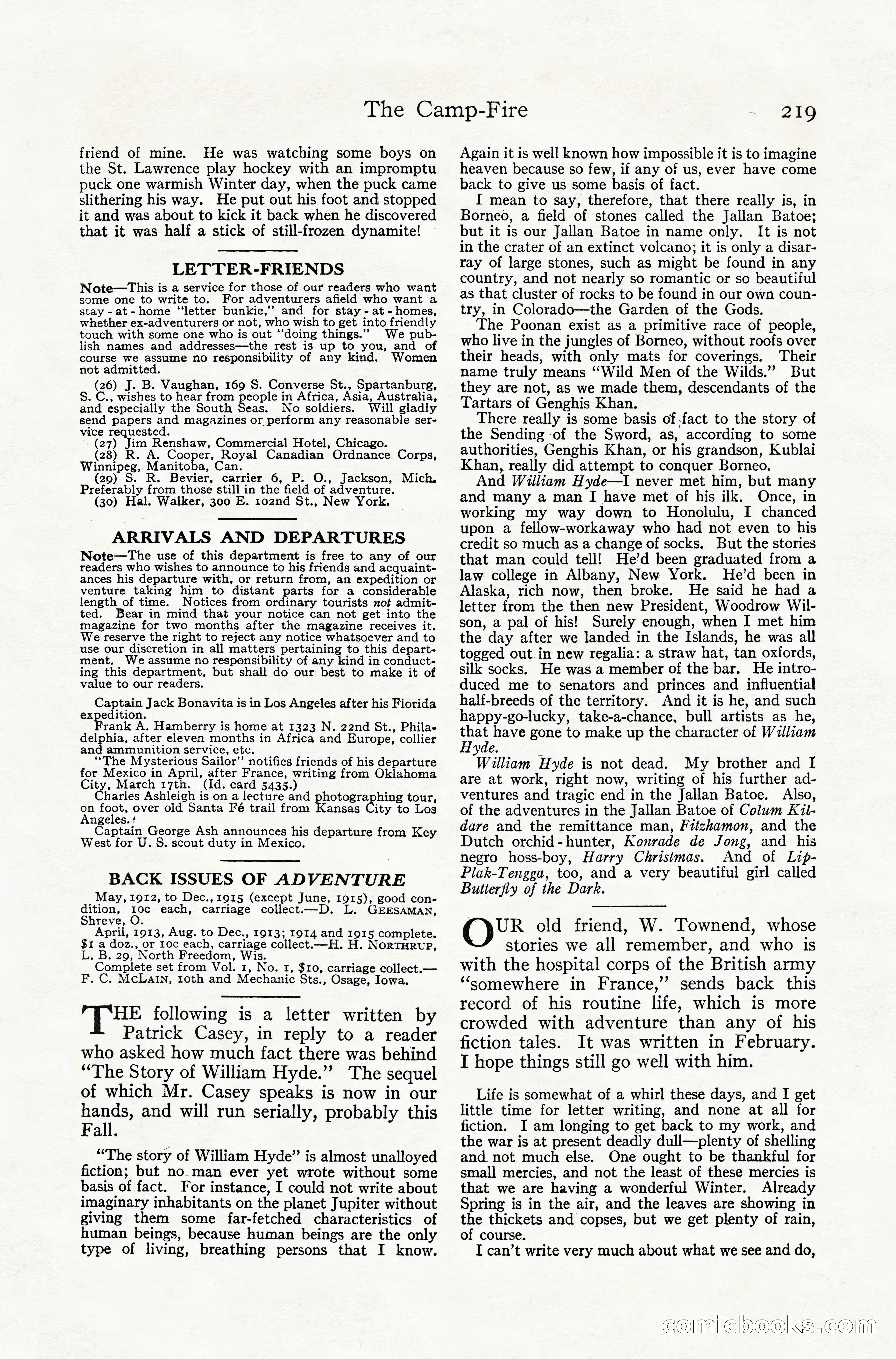 Adventure Magazine, July 1916 — page 221 of 228