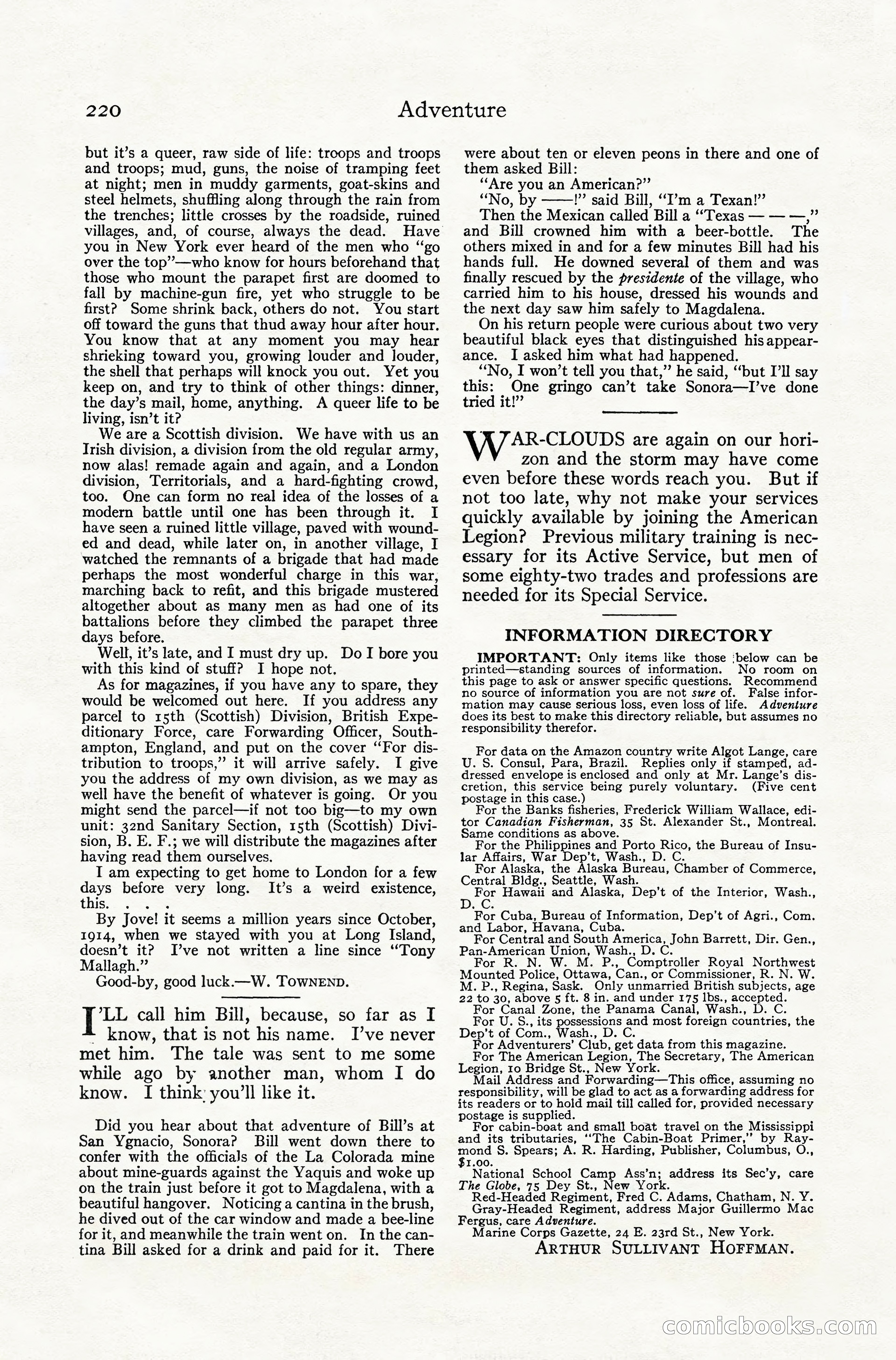 Adventure Magazine, July 1916 — page 222 of 228
