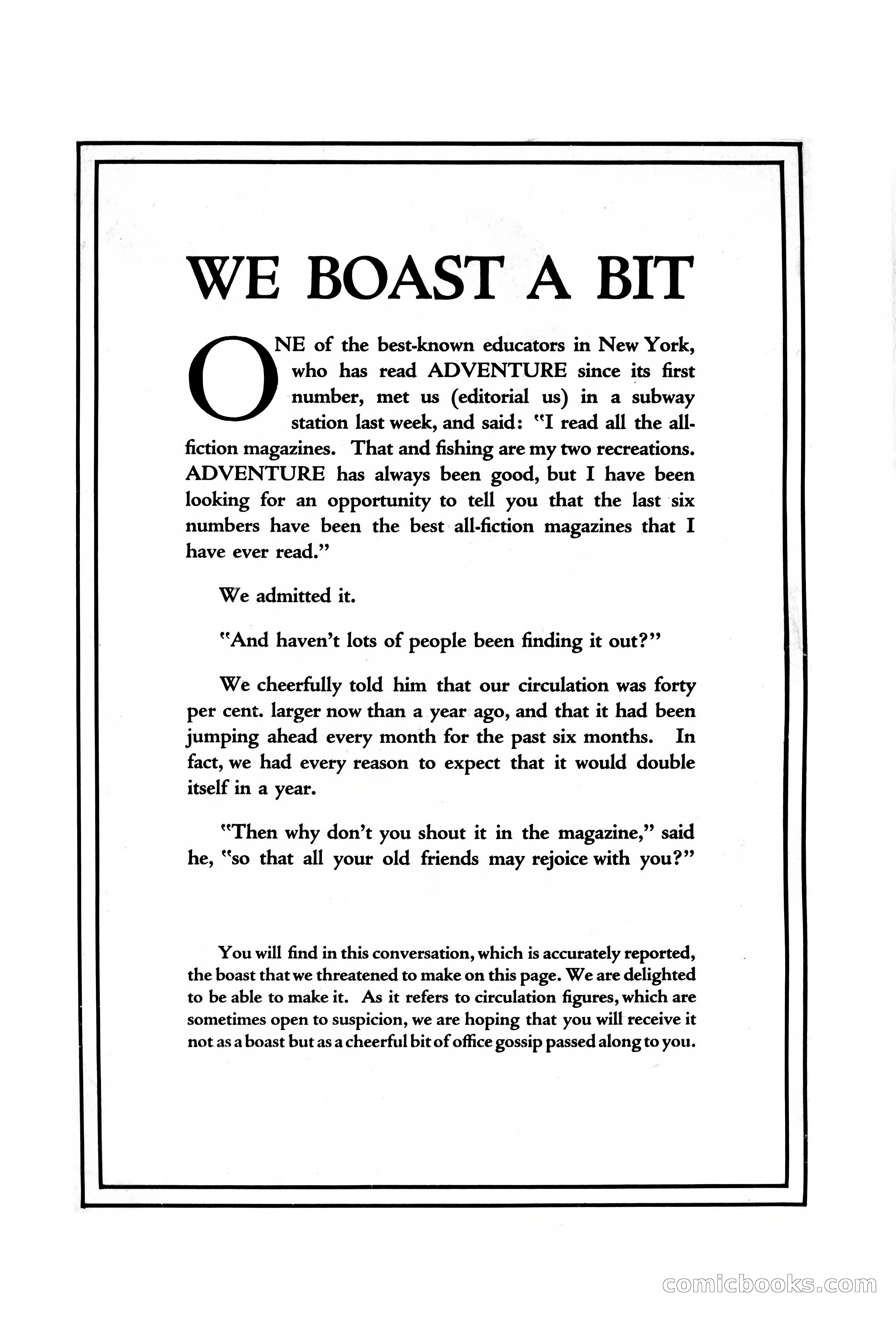 Adventure Magazine, August 1916 — page 2 of 228