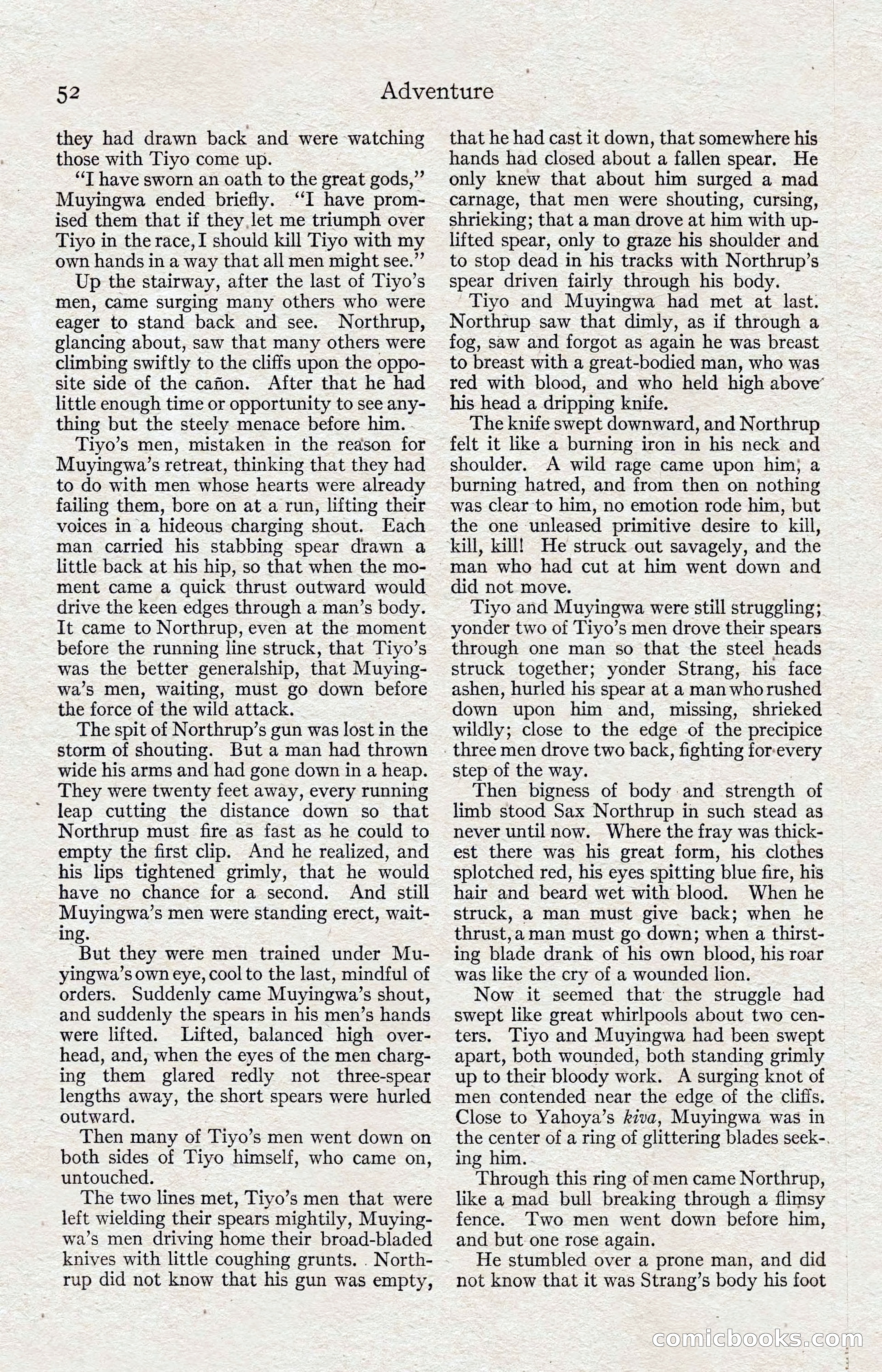 Adventure Magazine, August 1916 — page 54 of 228