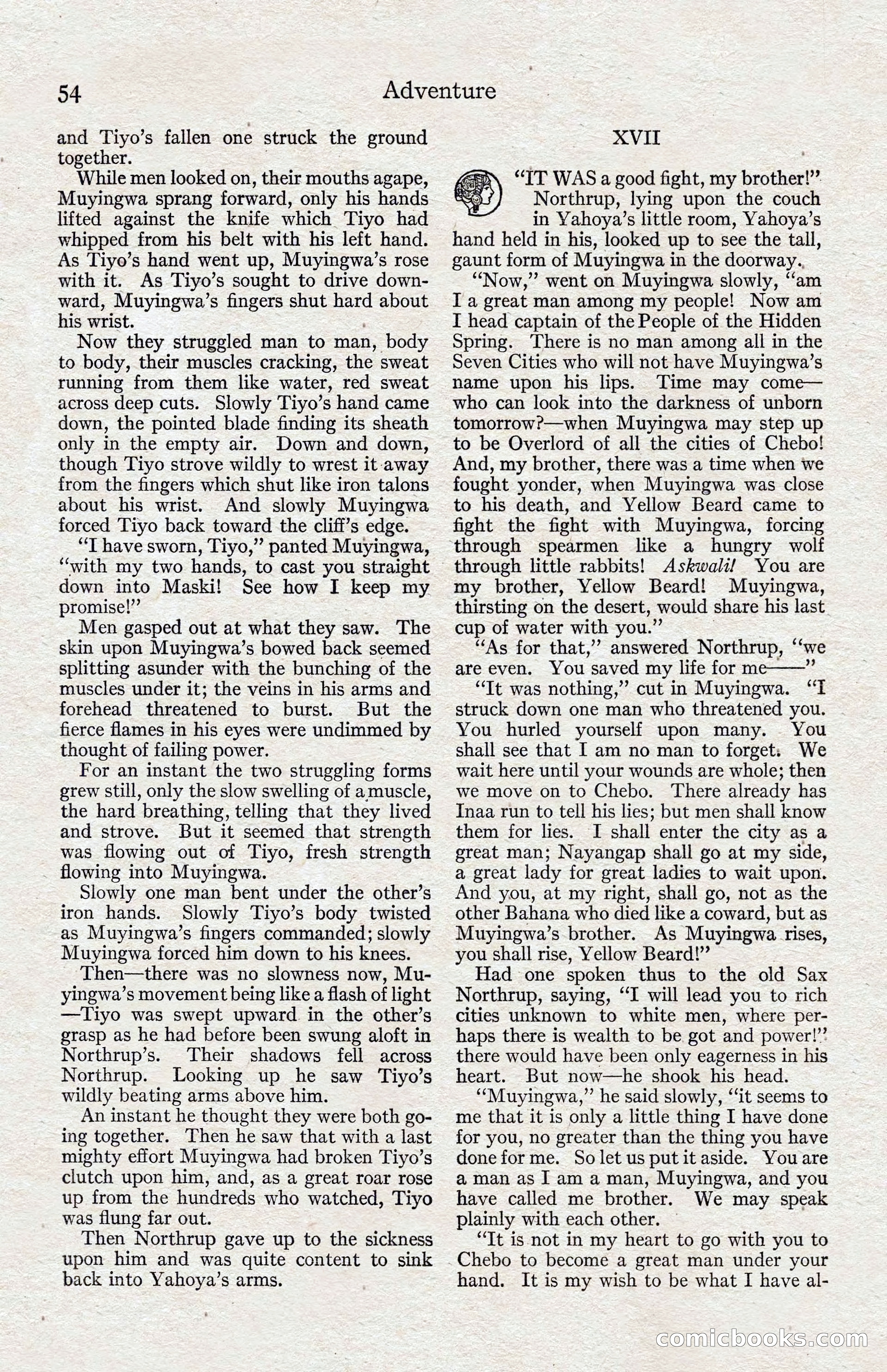 Adventure Magazine, August 1916 — page 56 of 228