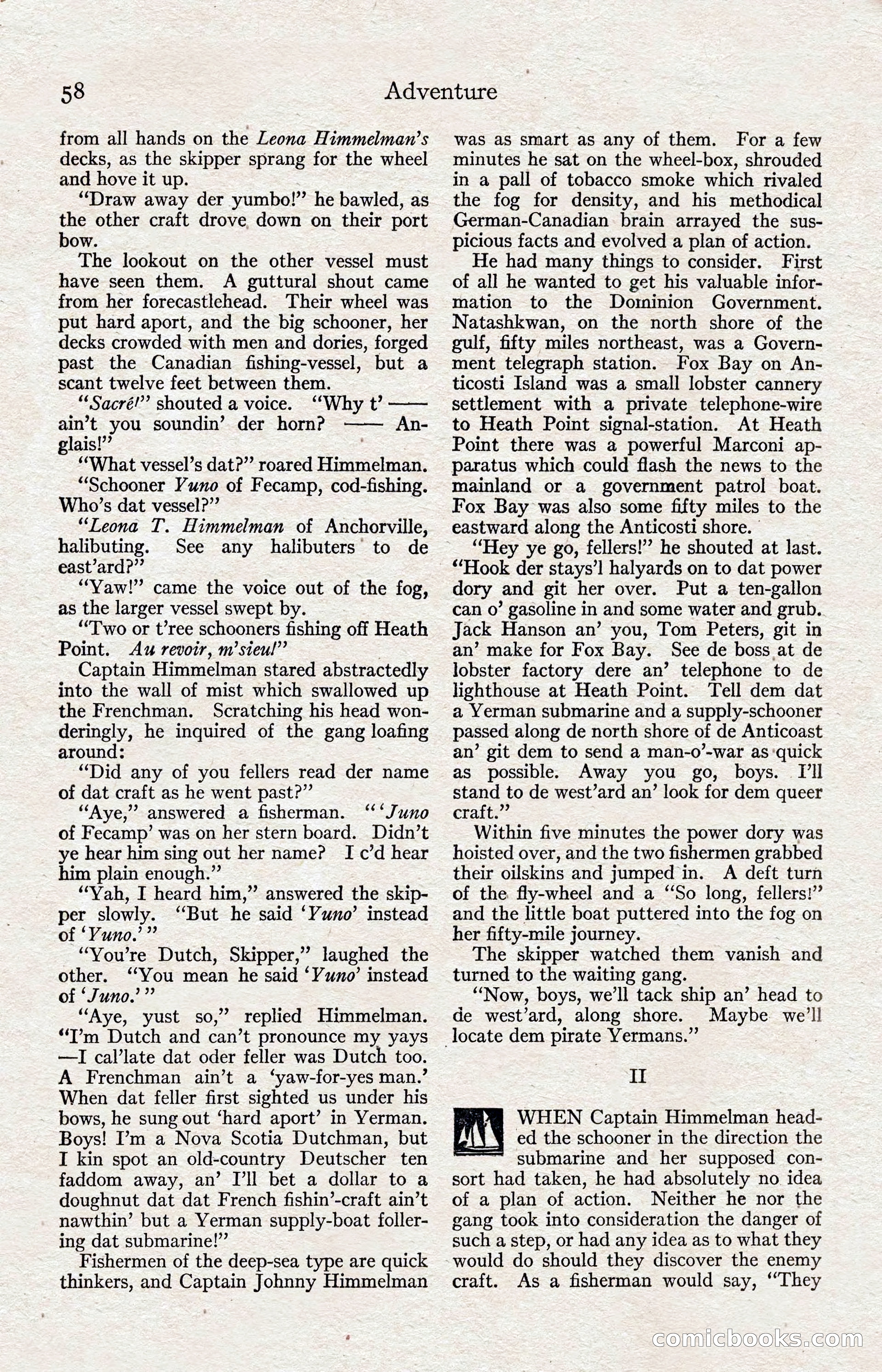 Adventure Magazine, August 1916 — page 60 of 228