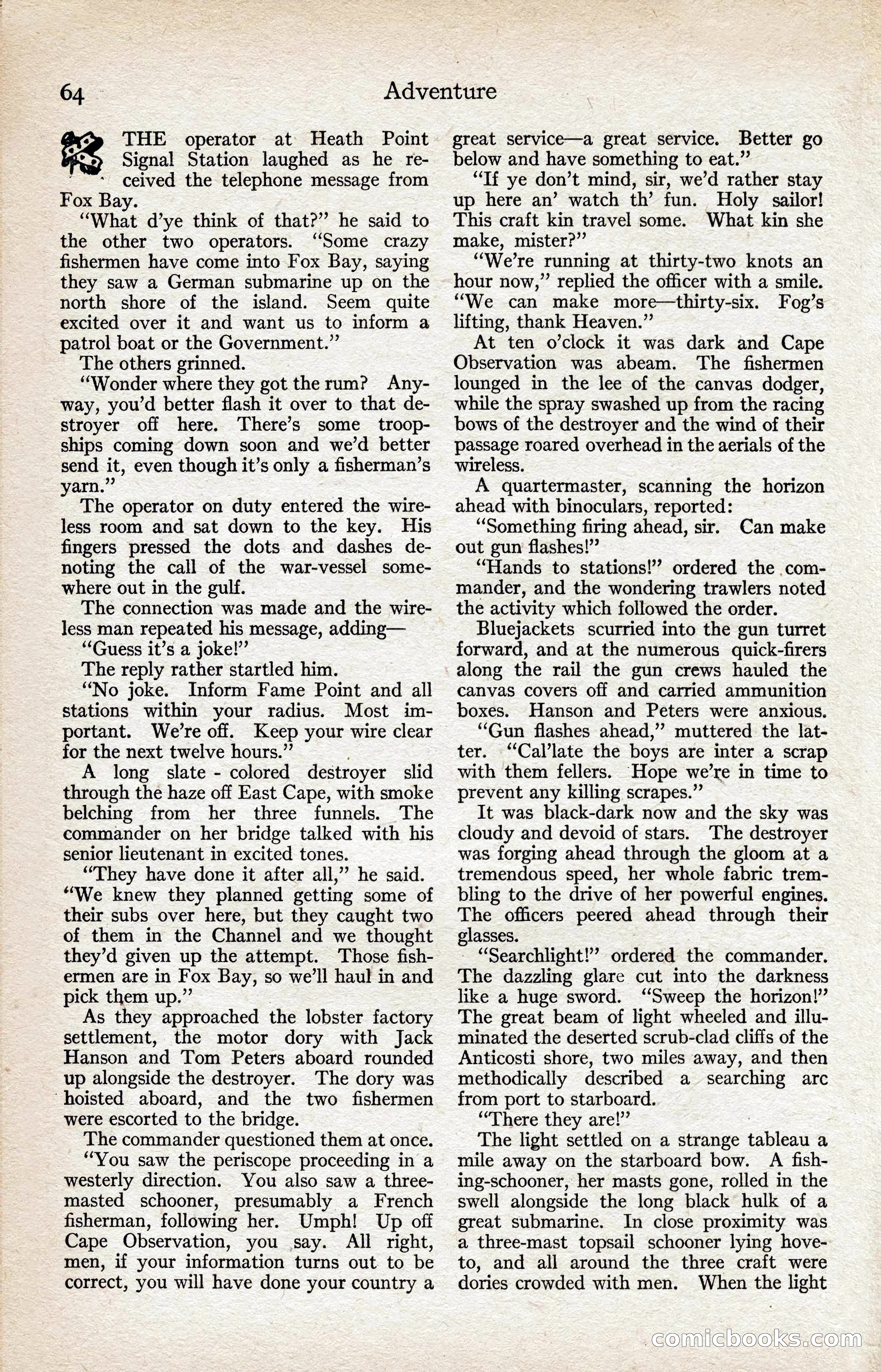 Adventure Magazine, August 1916 — page 66 of 228