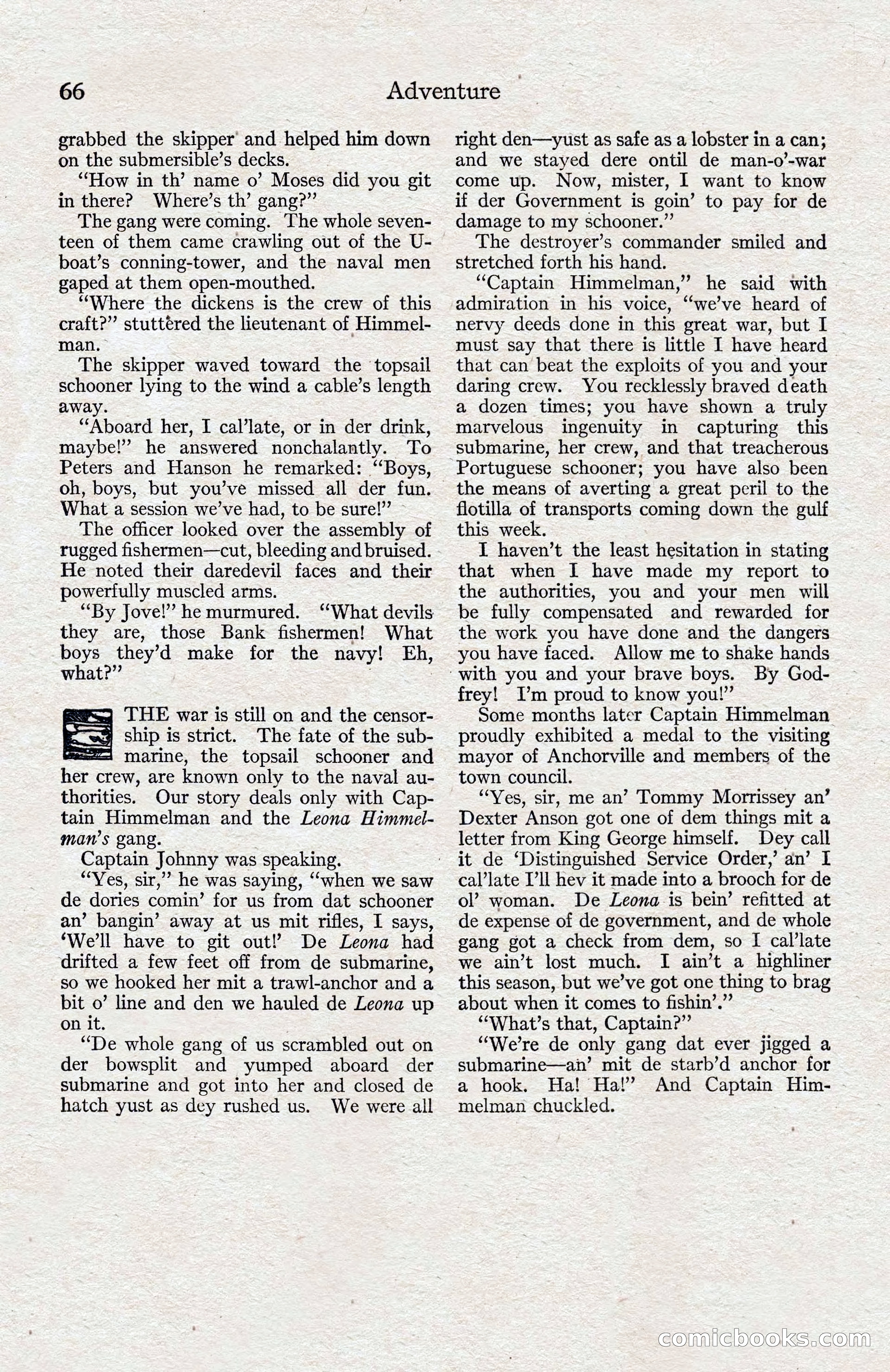Adventure Magazine, August 1916 — page 68 of 228