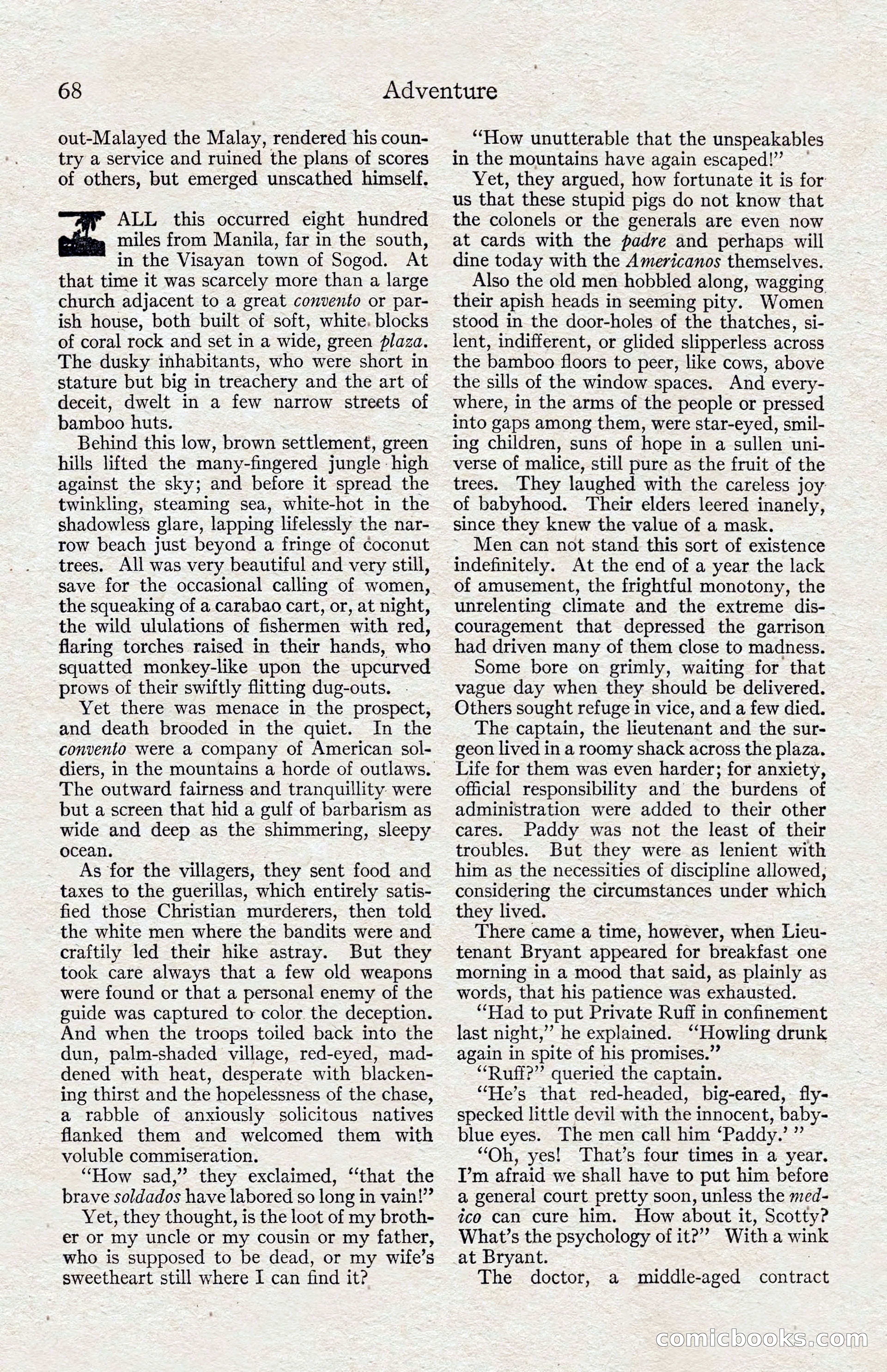 Adventure Magazine, August 1916 — page 70 of 228