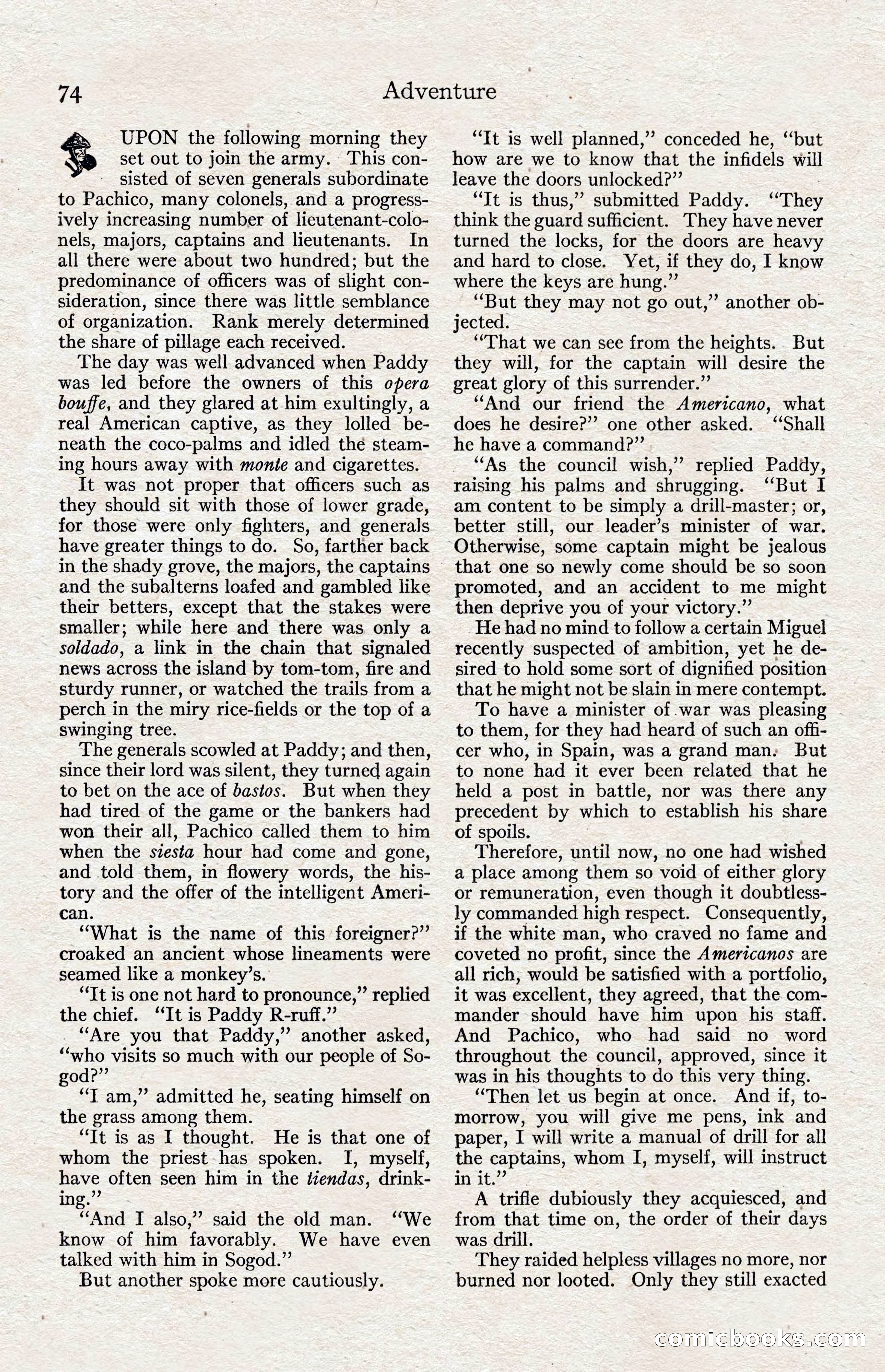Adventure Magazine, August 1916 — page 76 of 228