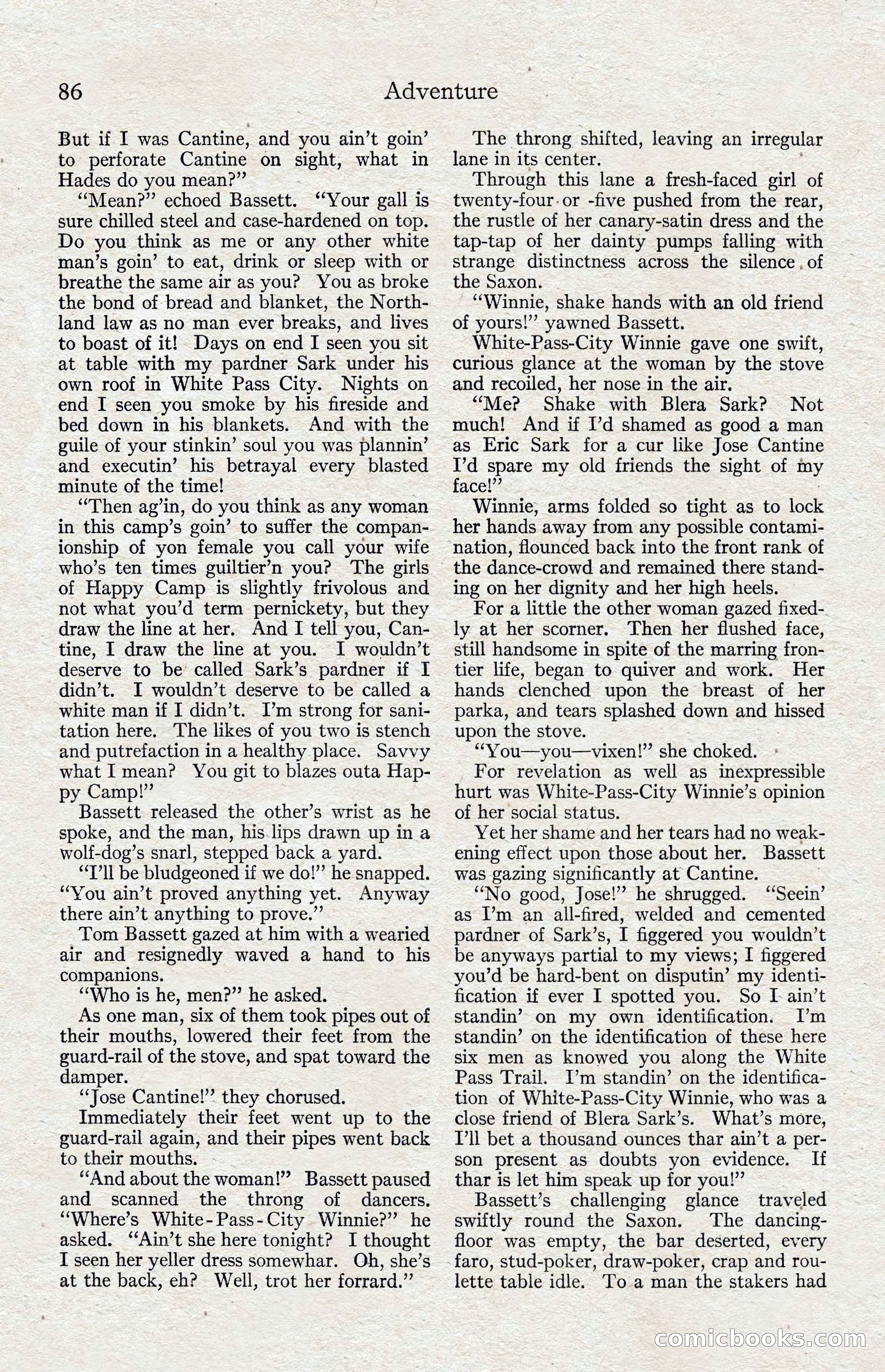 Adventure Magazine, August 1916 — page 88 of 228
