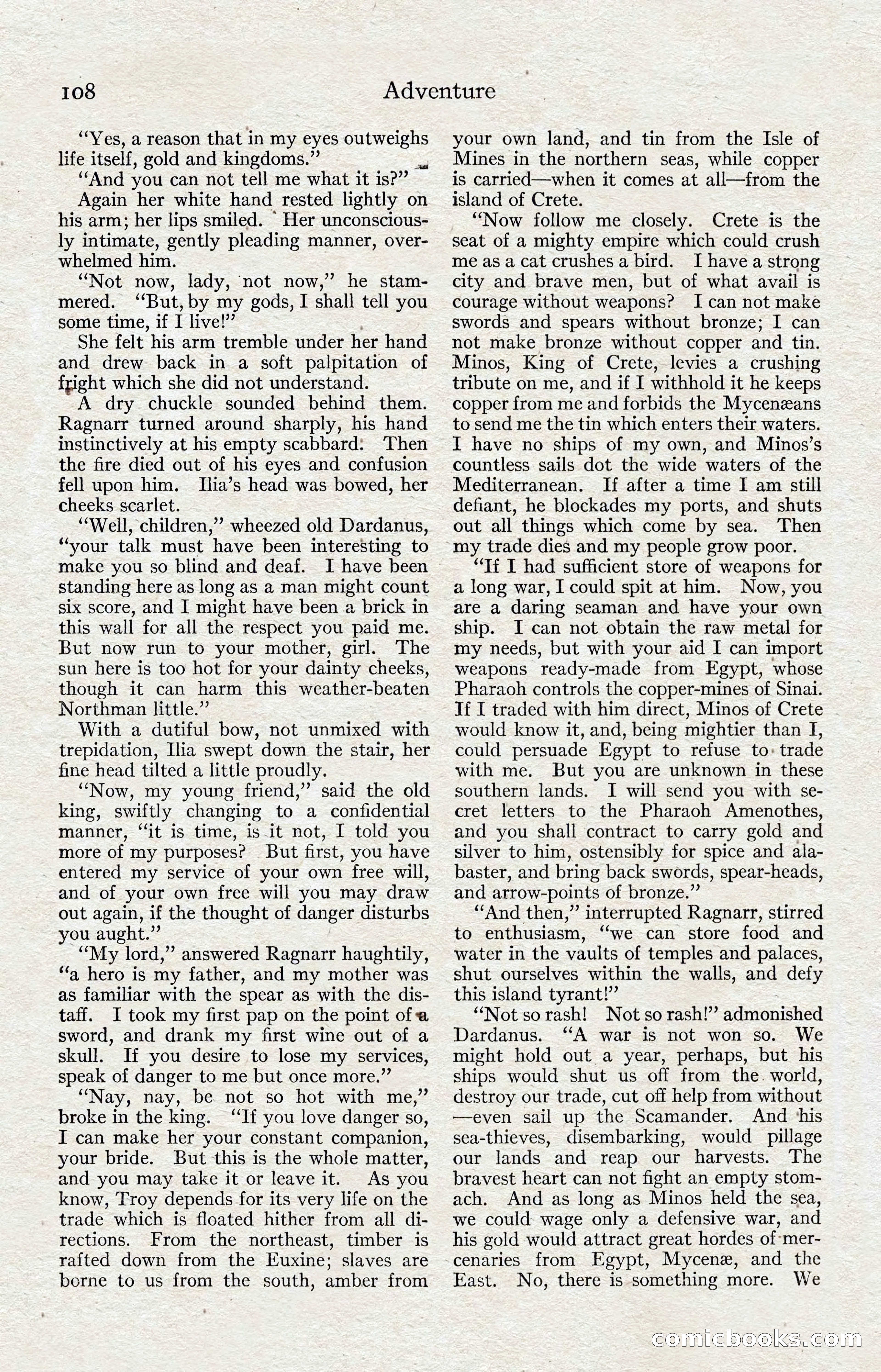 Adventure Magazine, August 1916 — page 110 of 228