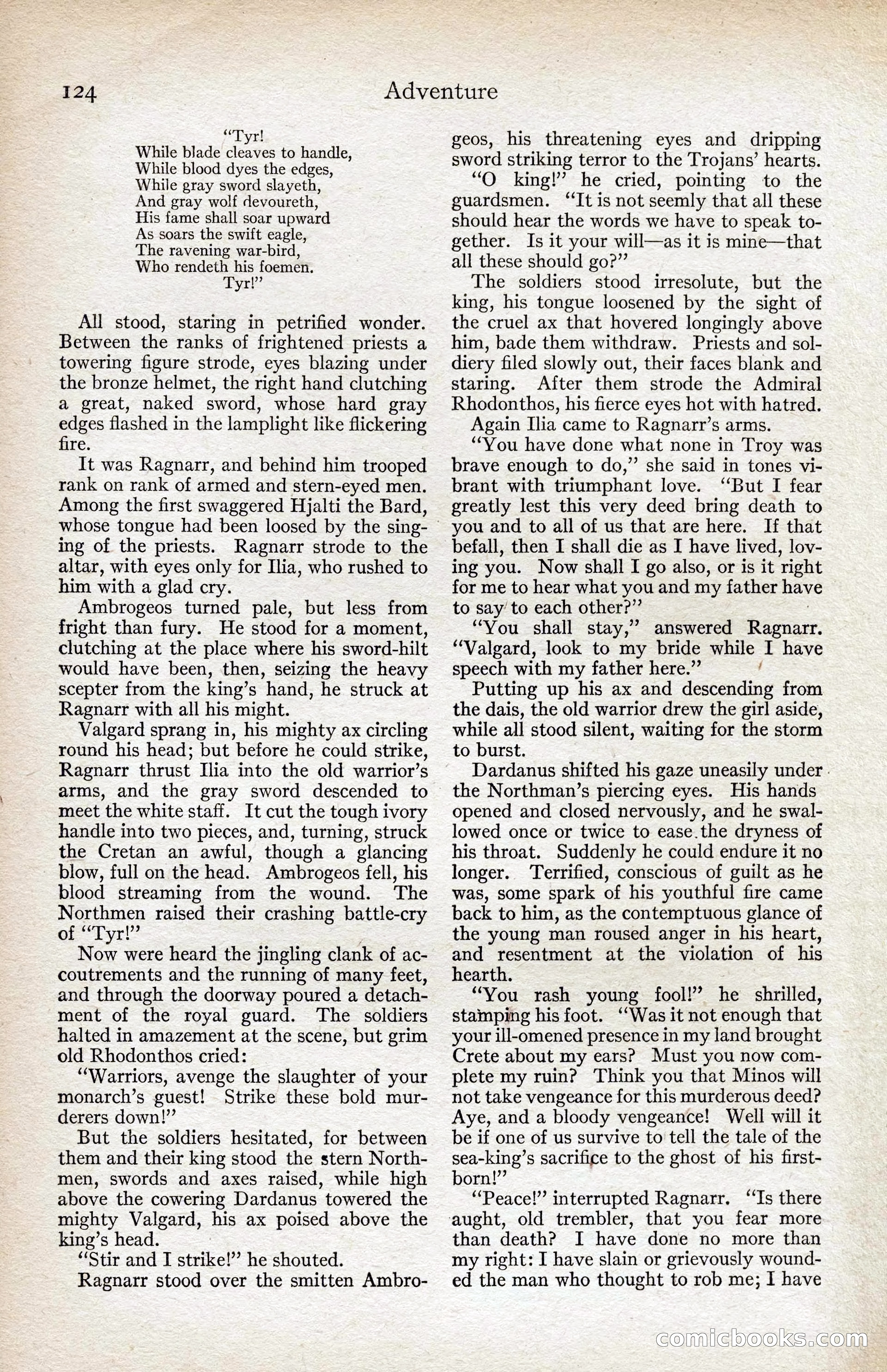 Adventure Magazine, August 1916 — page 126 of 228