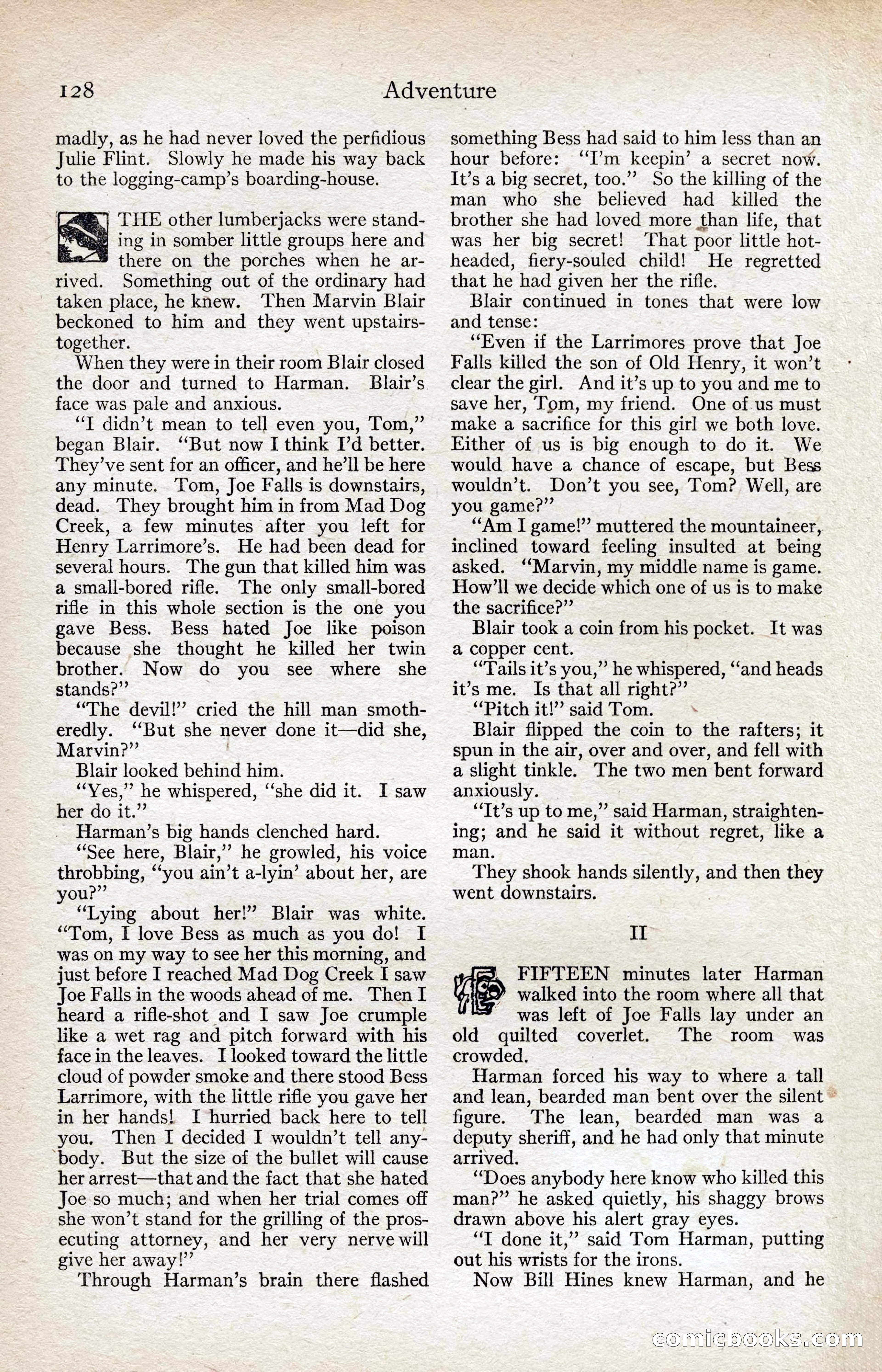 Adventure Magazine, August 1916 — page 130 of 228