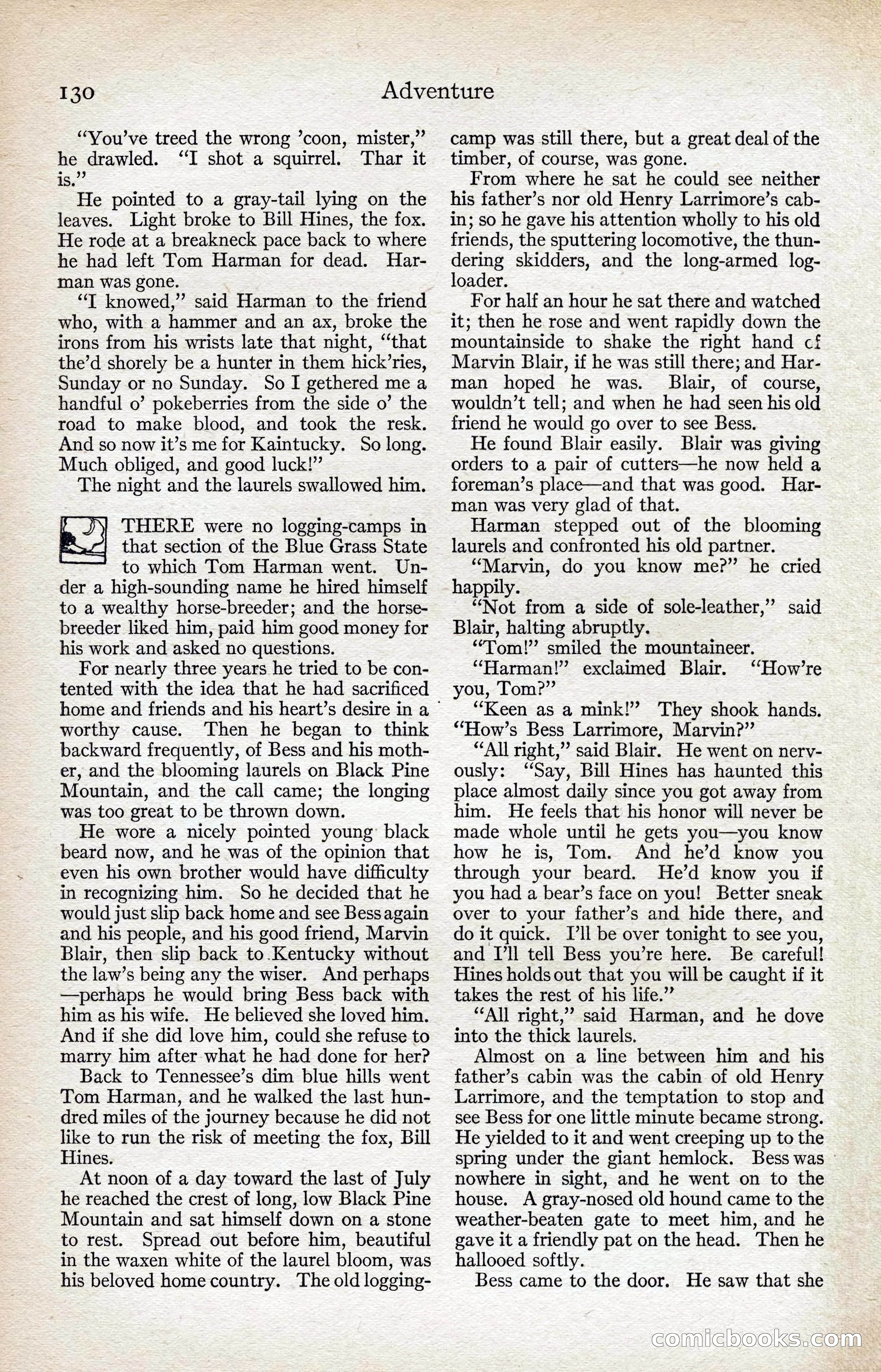 Adventure Magazine, August 1916 — page 132 of 228