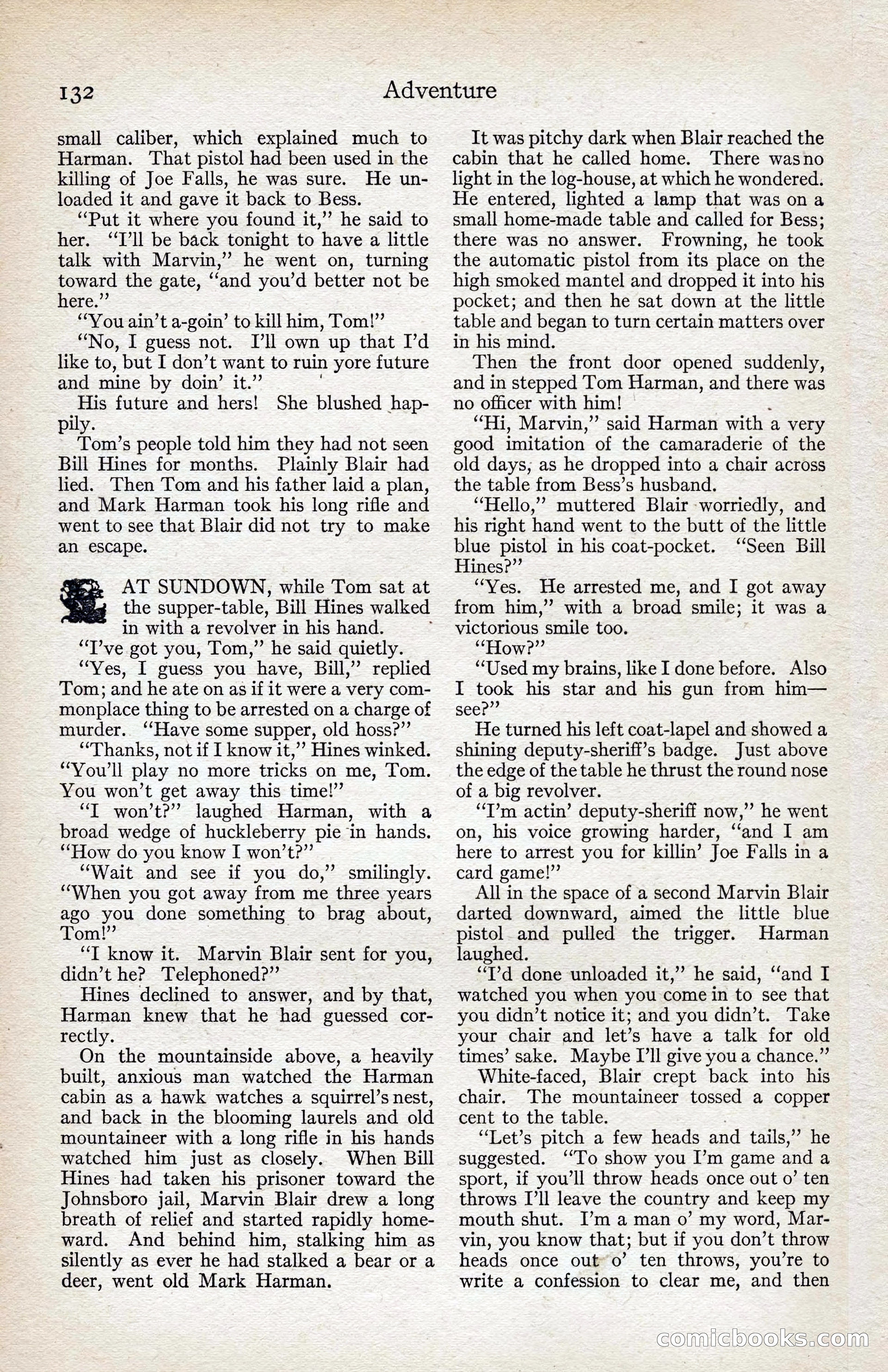 Adventure Magazine, August 1916 — page 134 of 228