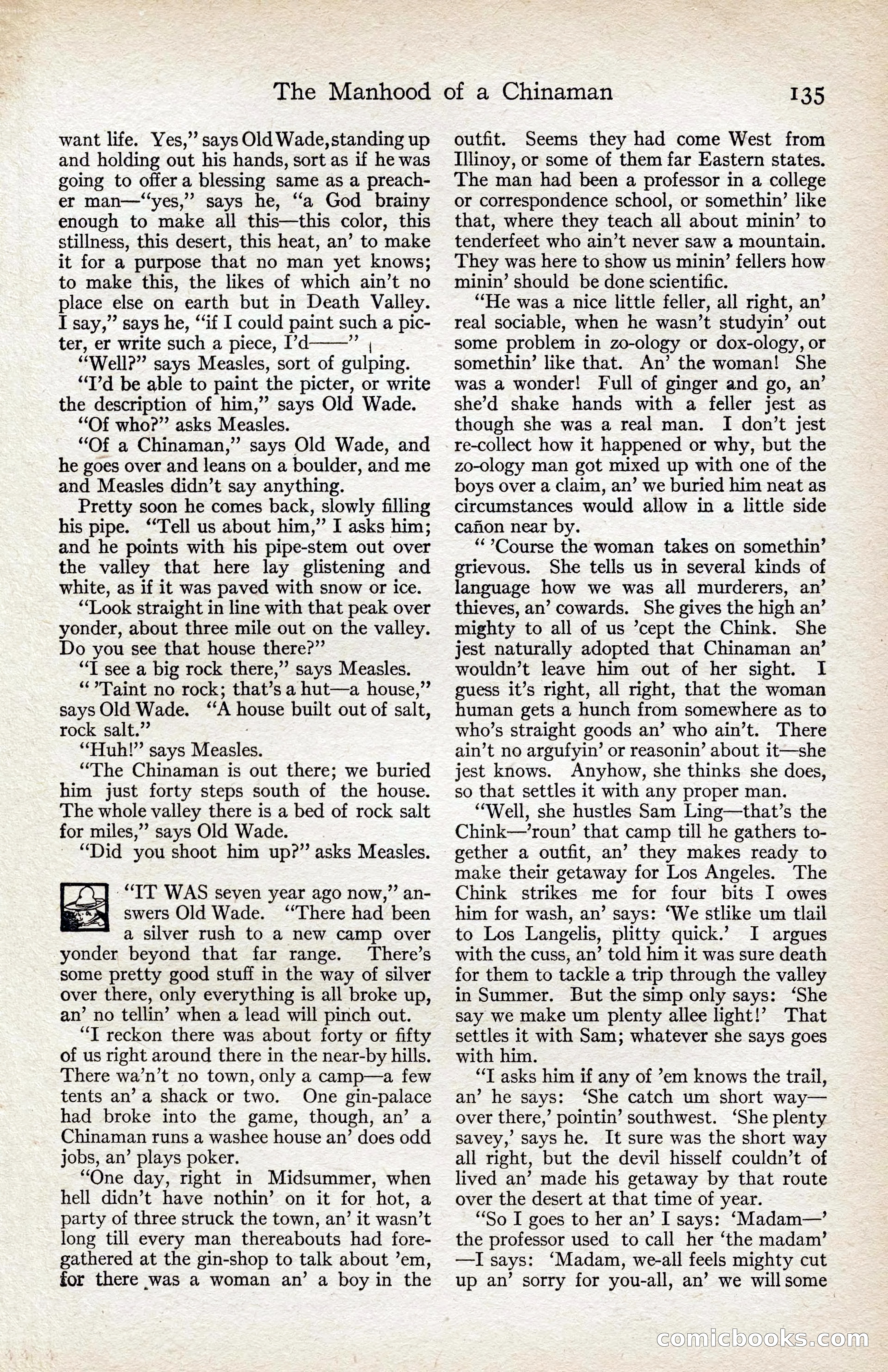 Adventure Magazine, August 1916 — page 137 of 228