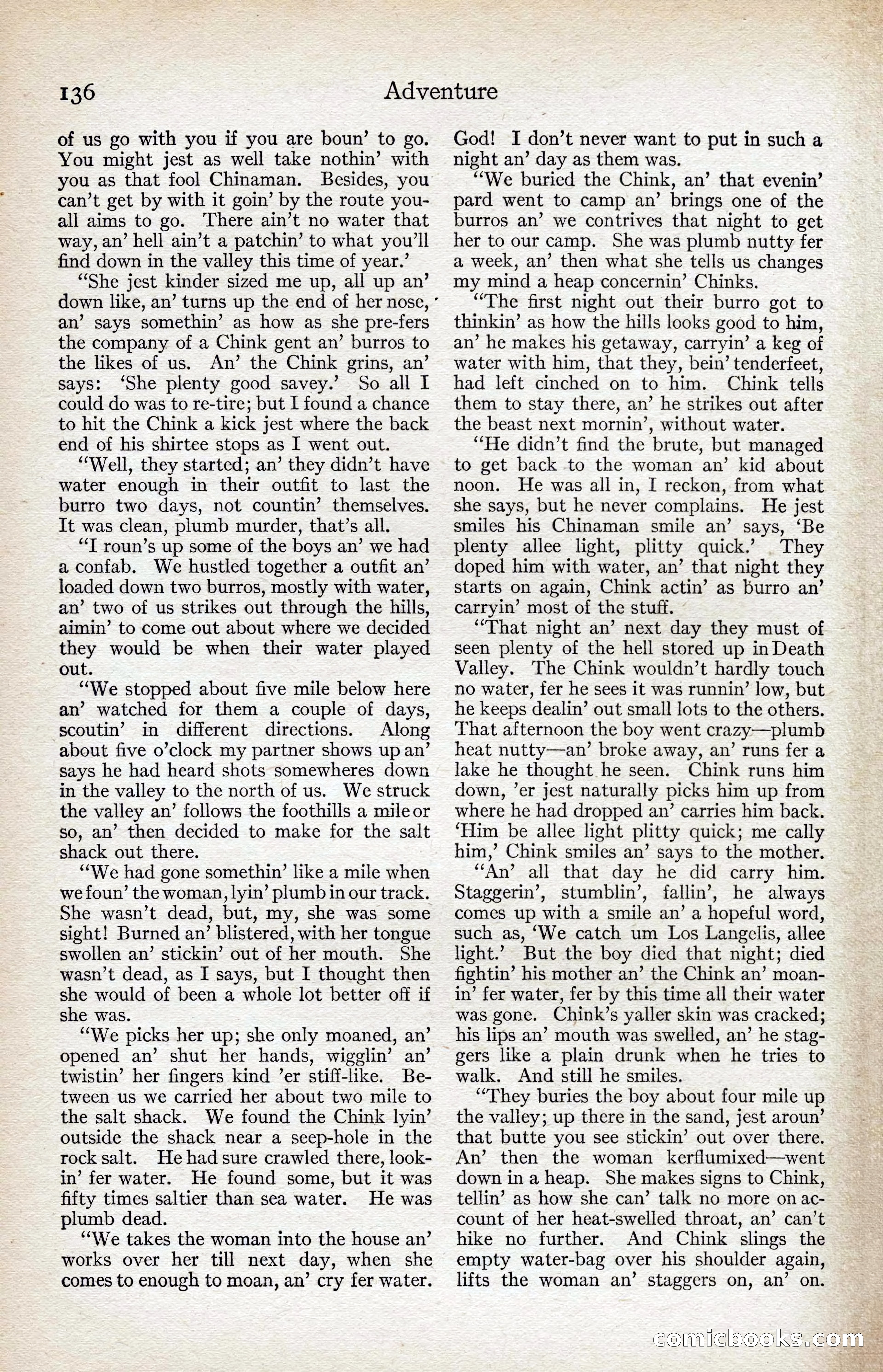 Adventure Magazine, August 1916 — page 138 of 228