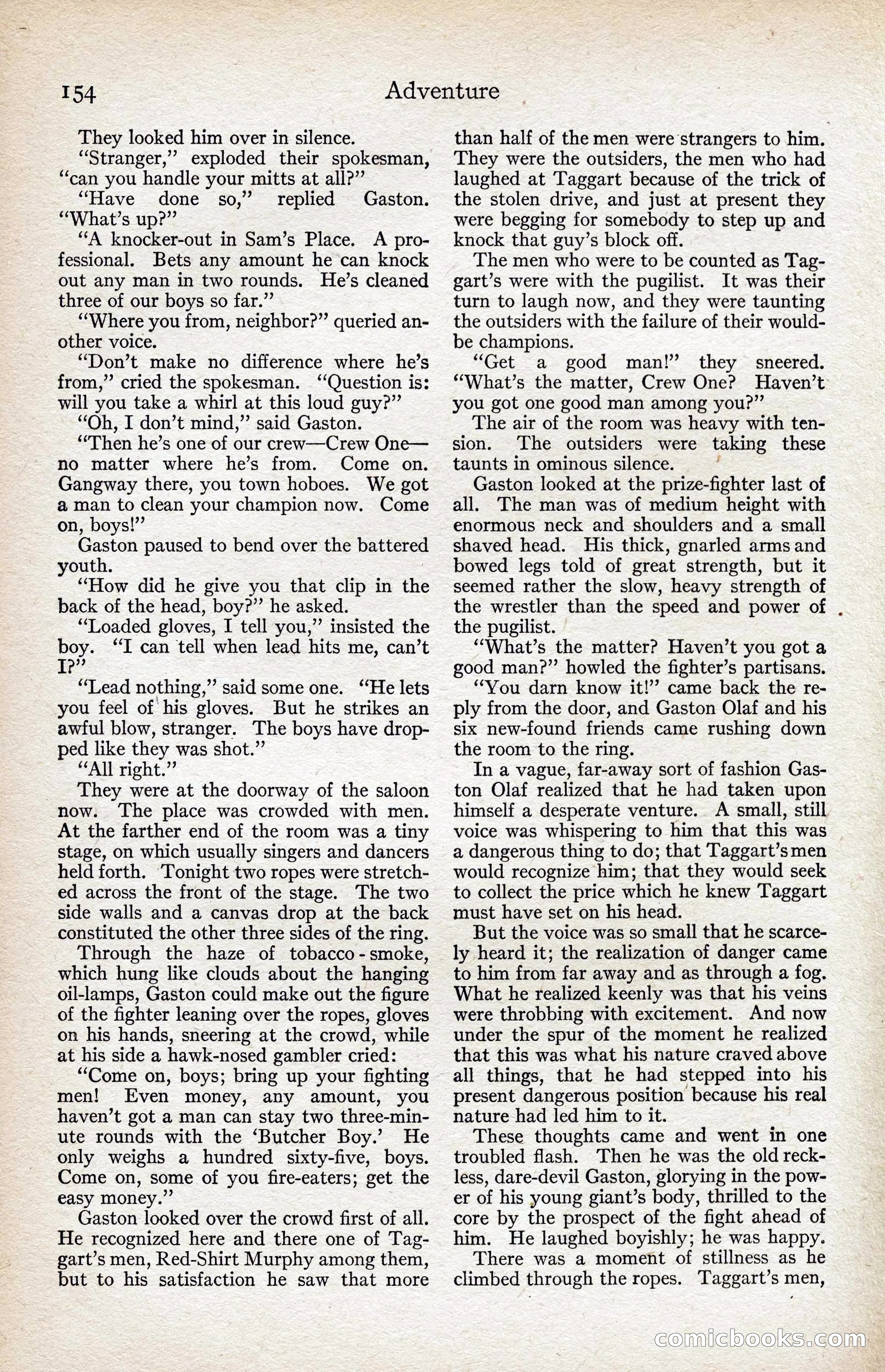Adventure Magazine, August 1916 — page 156 of 228