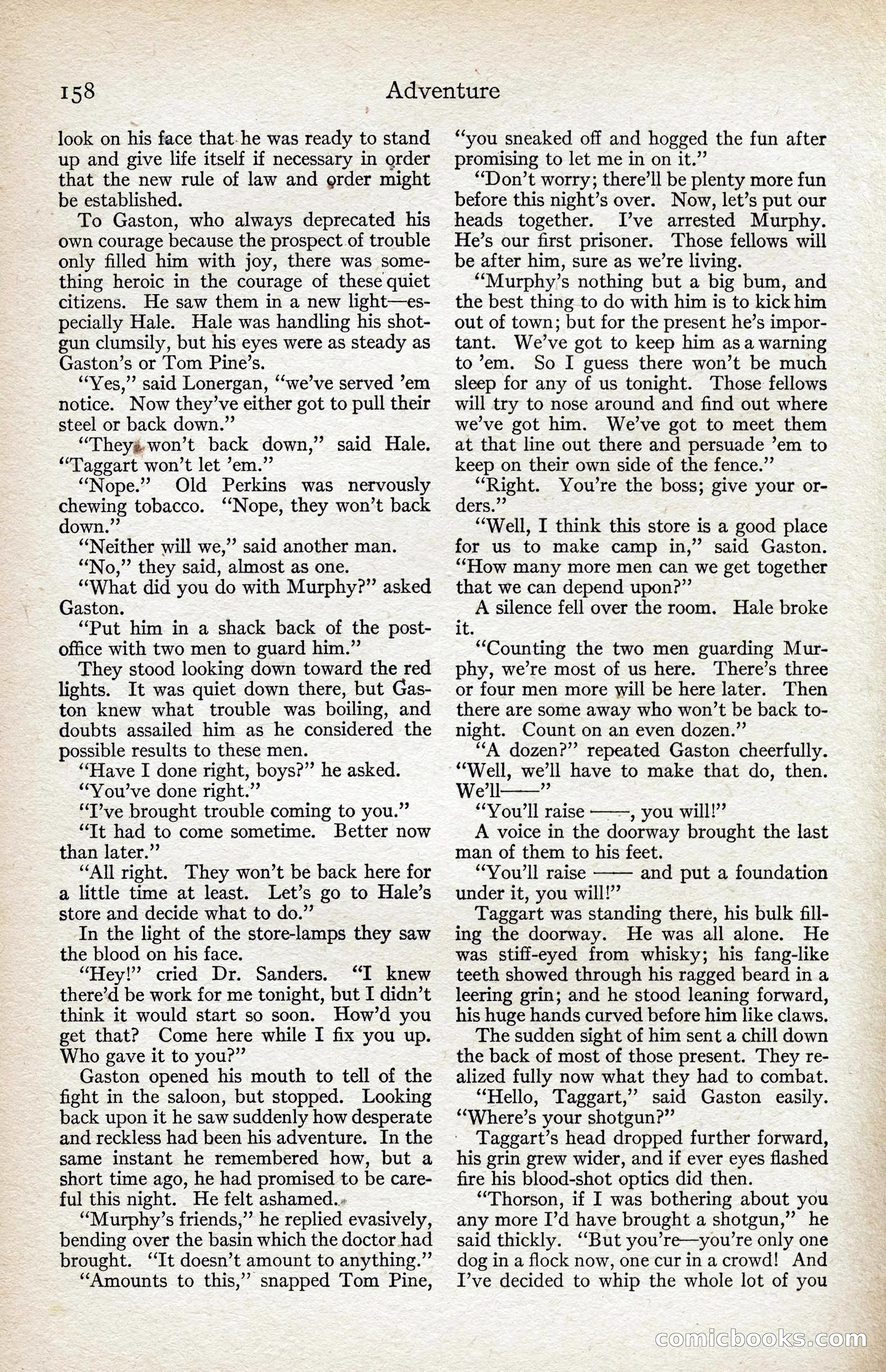 Adventure Magazine, August 1916 — page 160 of 228