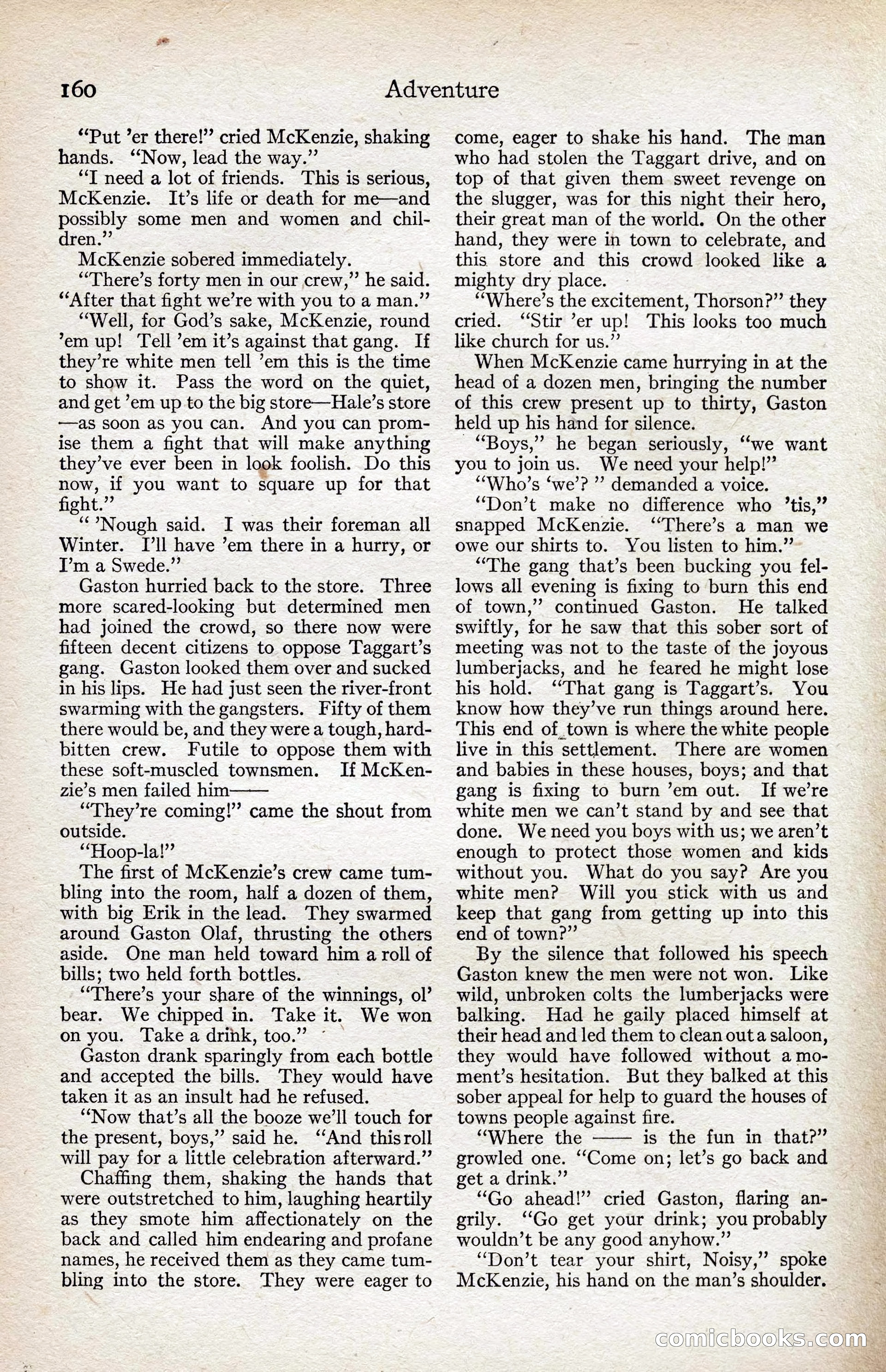 Adventure Magazine, August 1916 — page 162 of 228