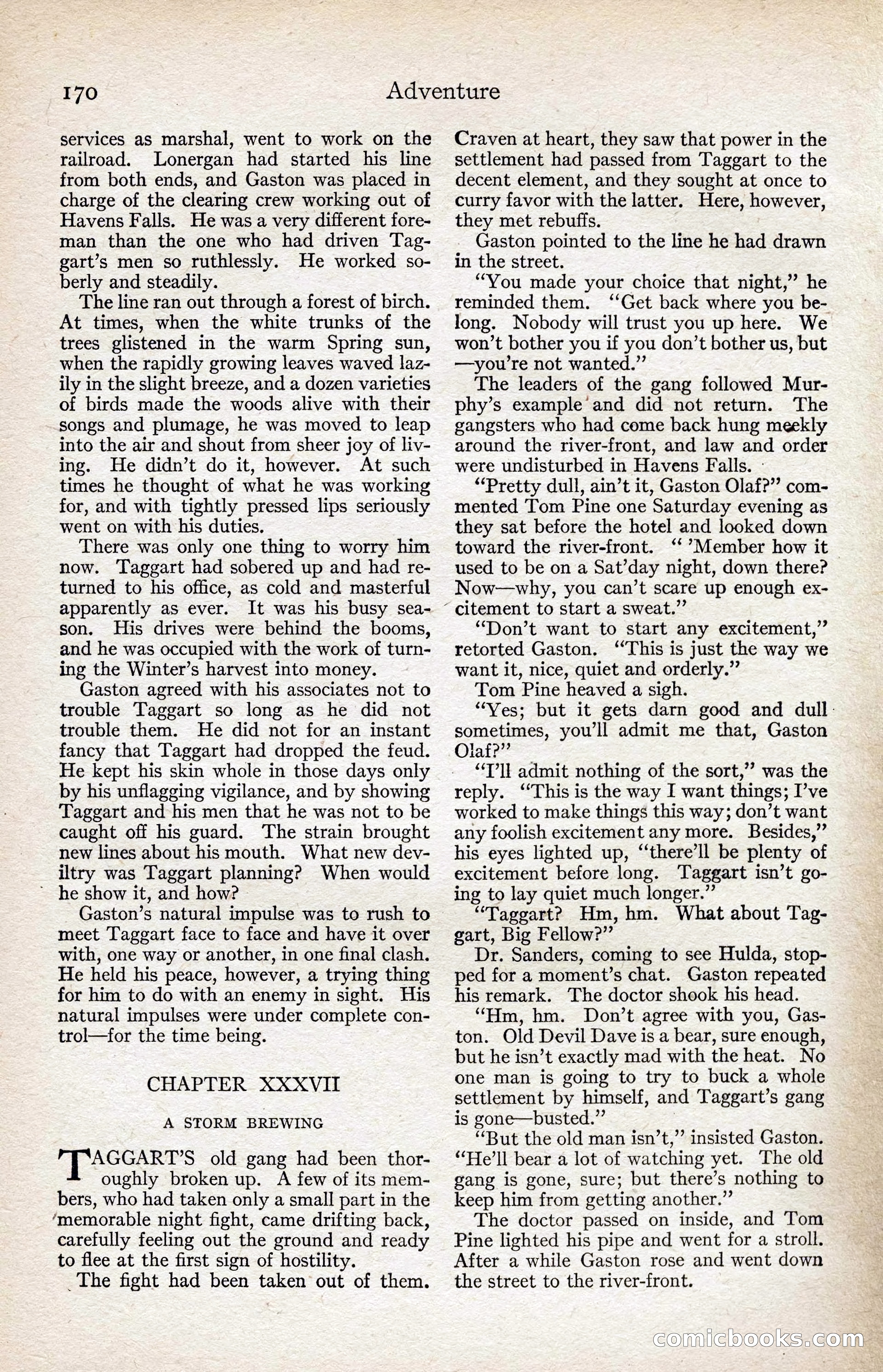 Adventure Magazine, August 1916 — page 172 of 228
