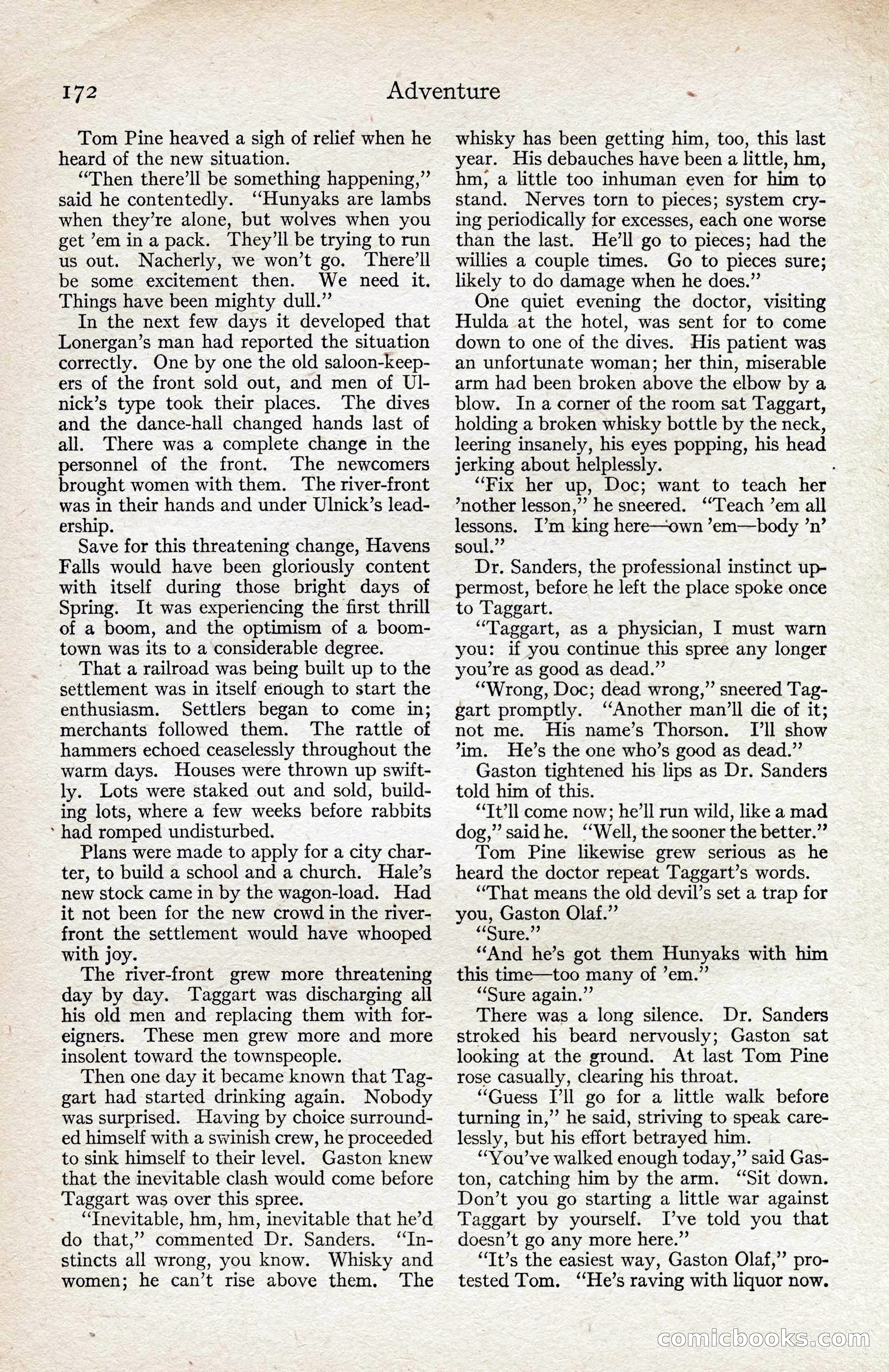 Adventure Magazine, August 1916 — page 174 of 228