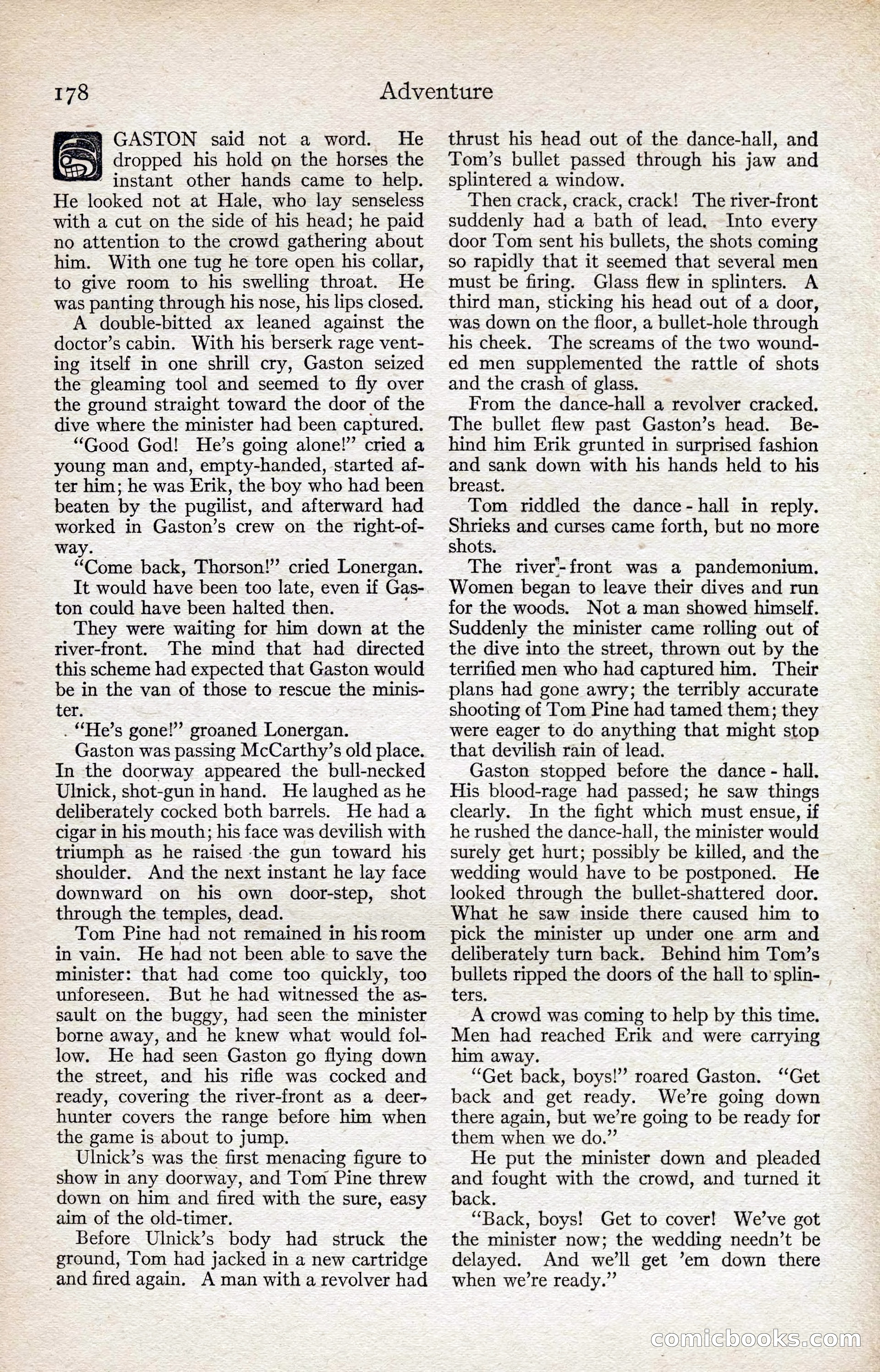 Adventure Magazine, August 1916 — page 180 of 228