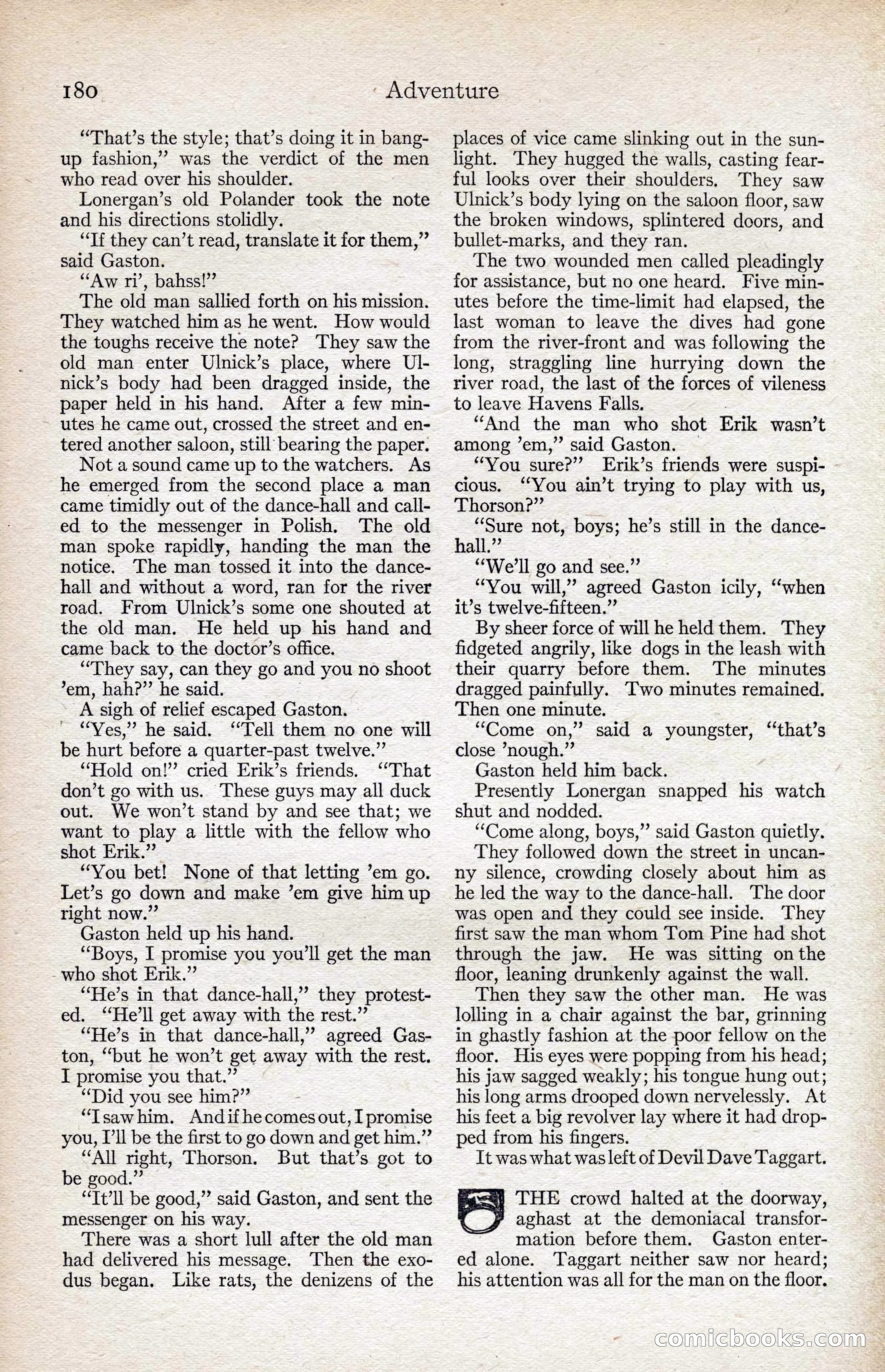 Adventure Magazine, August 1916 — page 182 of 228