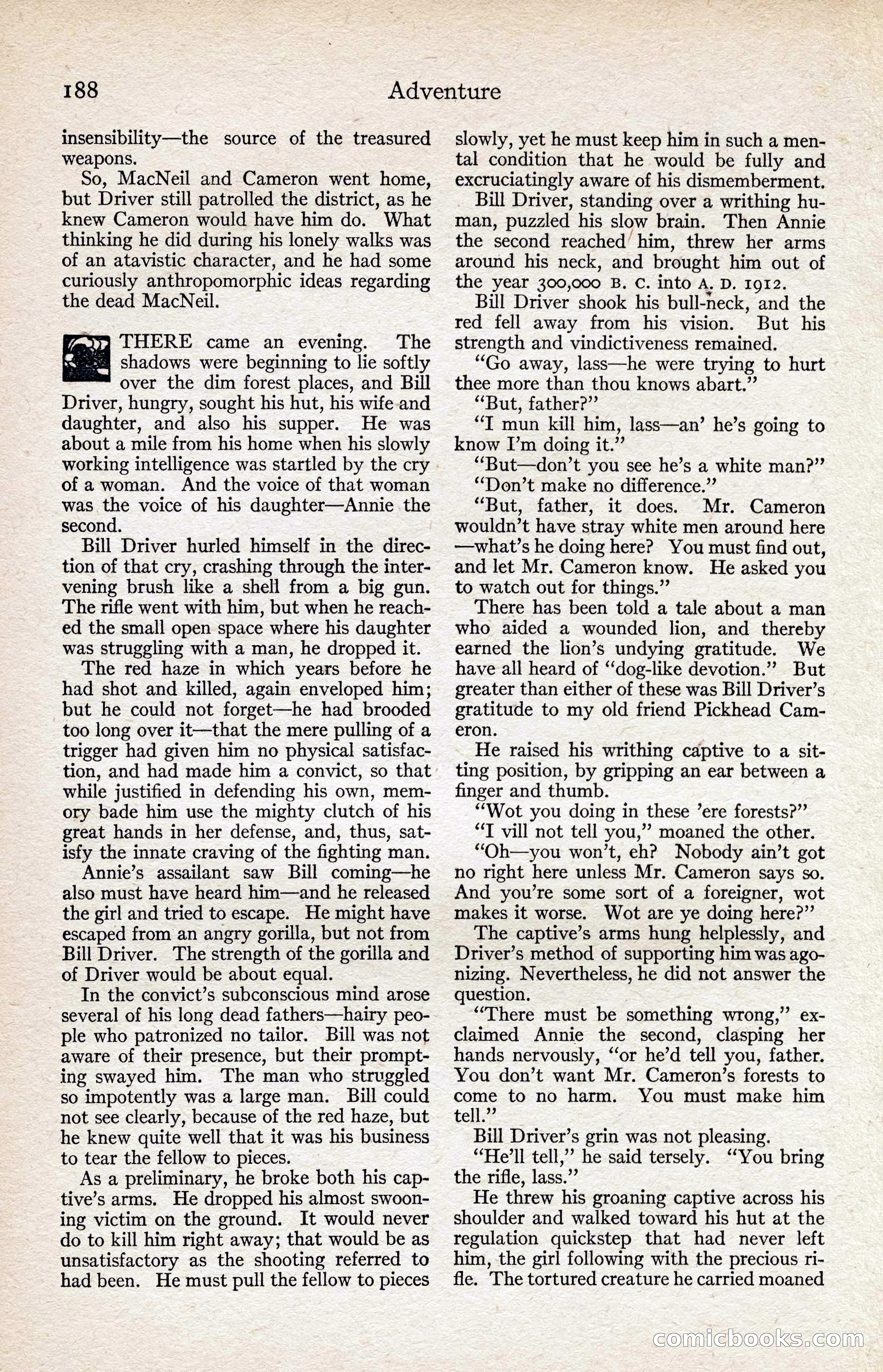 Adventure Magazine, August 1916 — page 190 of 228