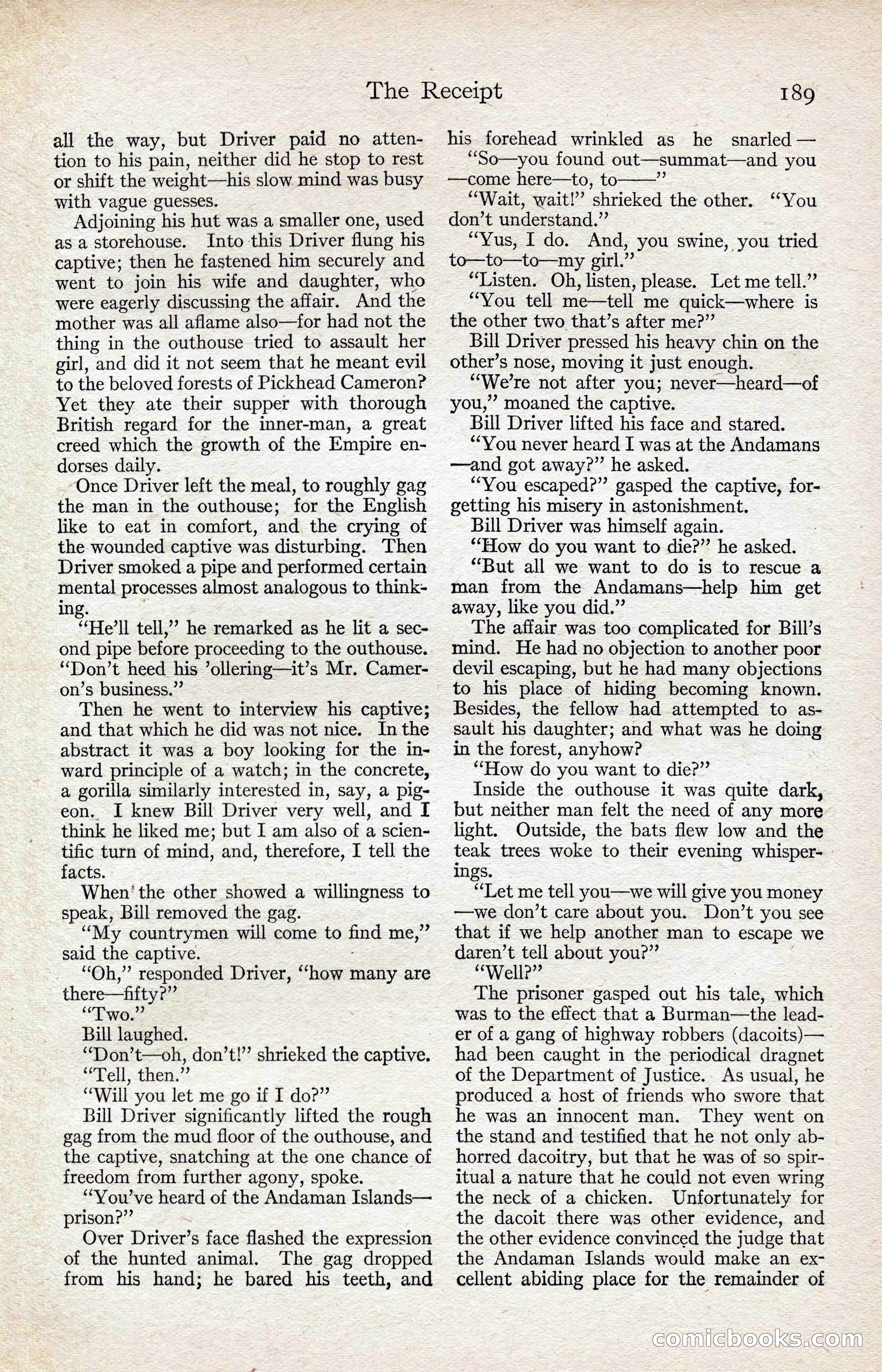Adventure Magazine, August 1916 — page 191 of 228